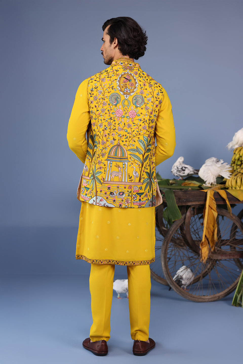 GULISTAN HALDI KURTA JACKET SET
