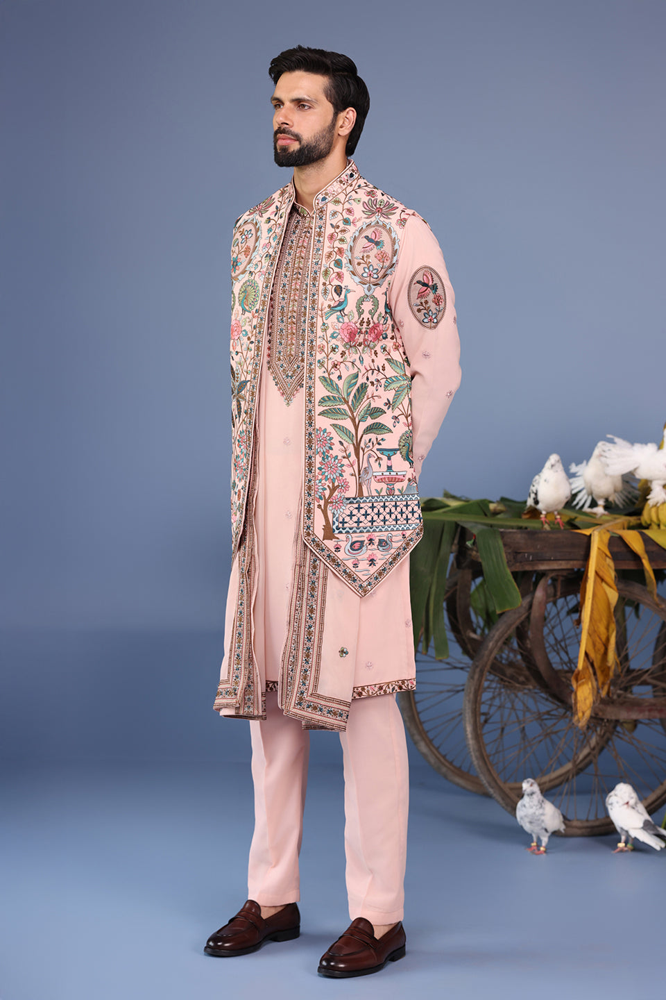ABEER PINK KURTA JACKET SET