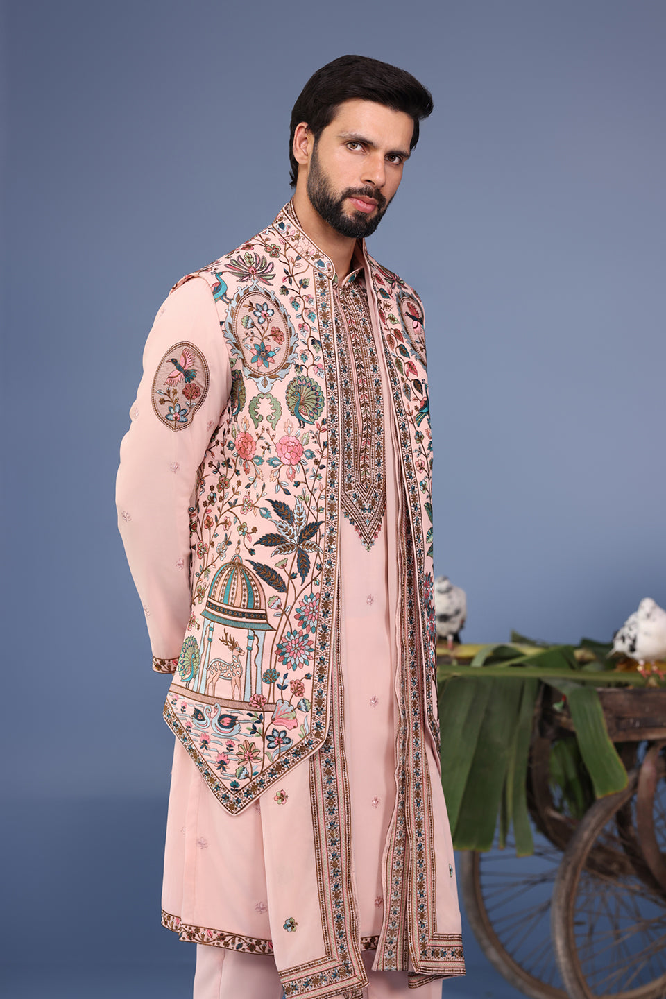 ABEER PINK KURTA JACKET SET