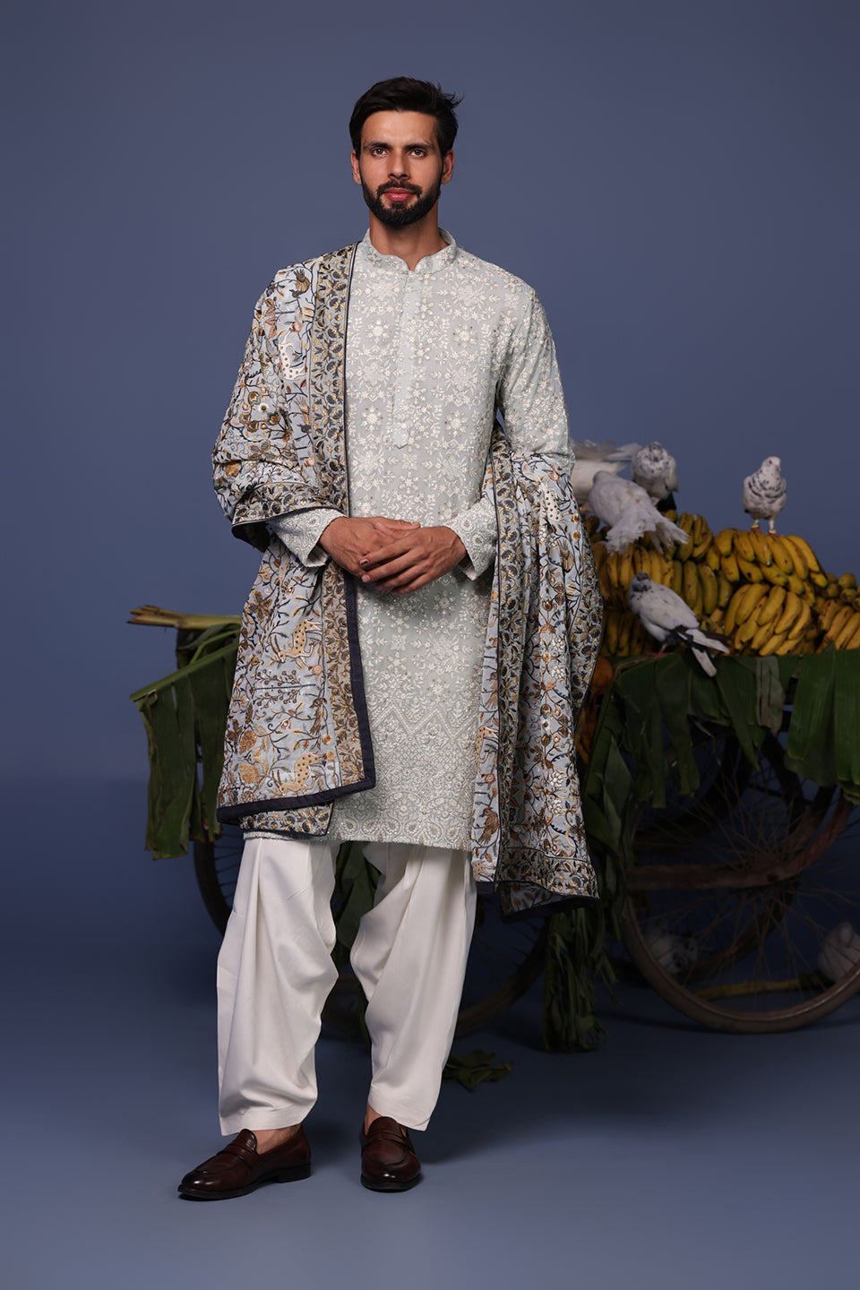 ALIF BLUE KURTA SET