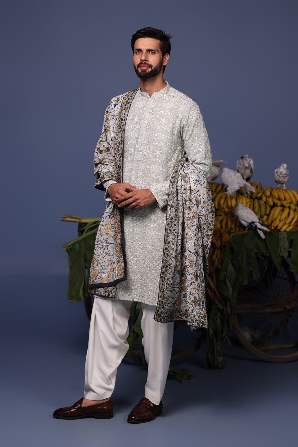 ALIF BLUE KURTA SET