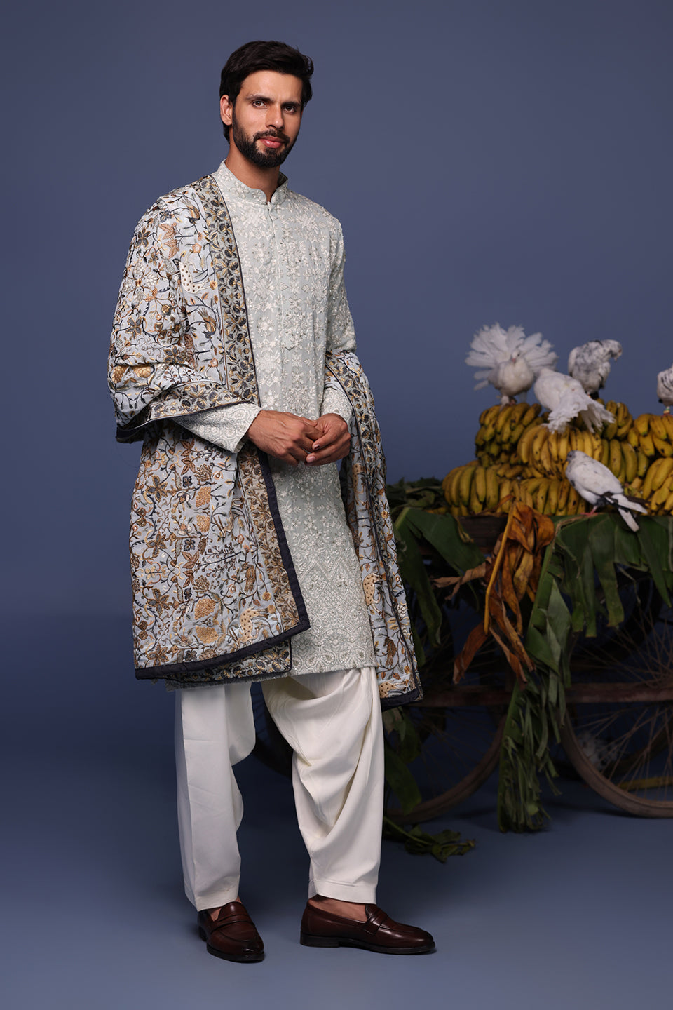 ALIF BLUE KURTA SET