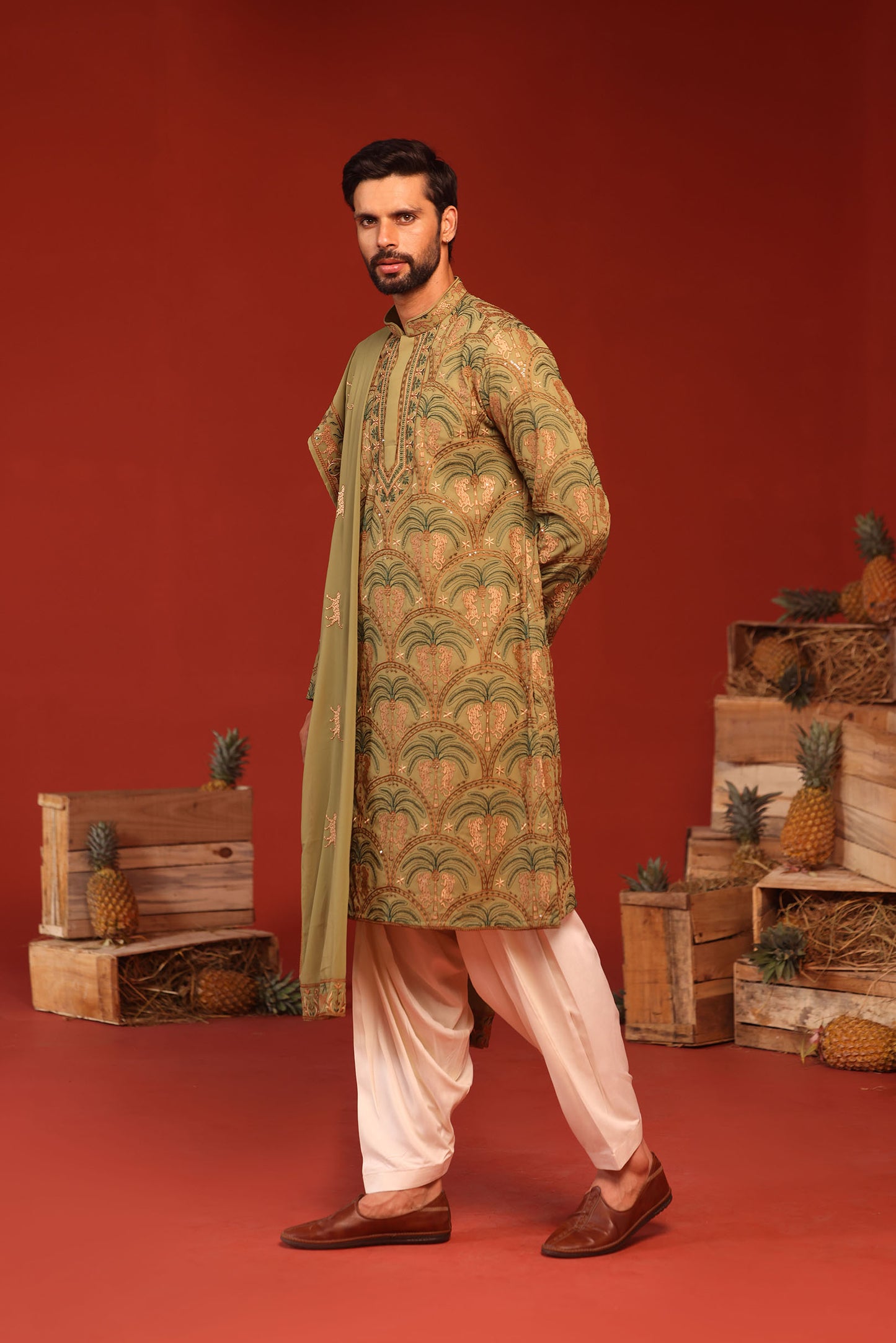 ANVAY MEHANDI KURTA SET