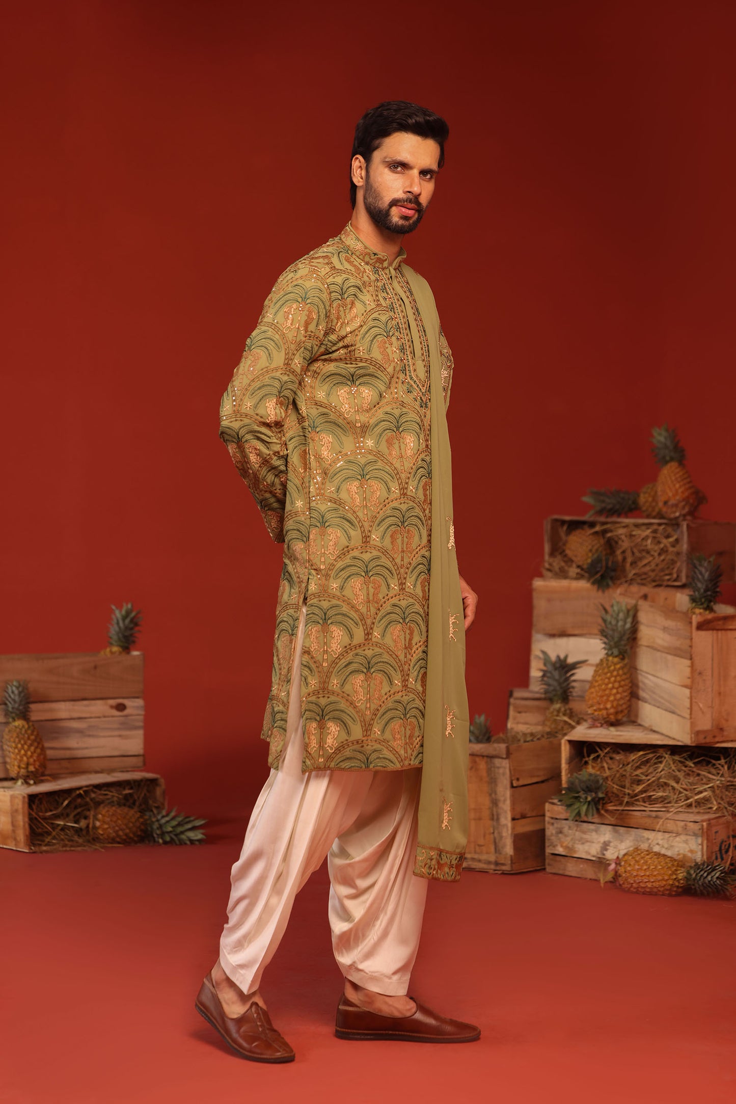 ANVAY MEHANDI KURTA SET