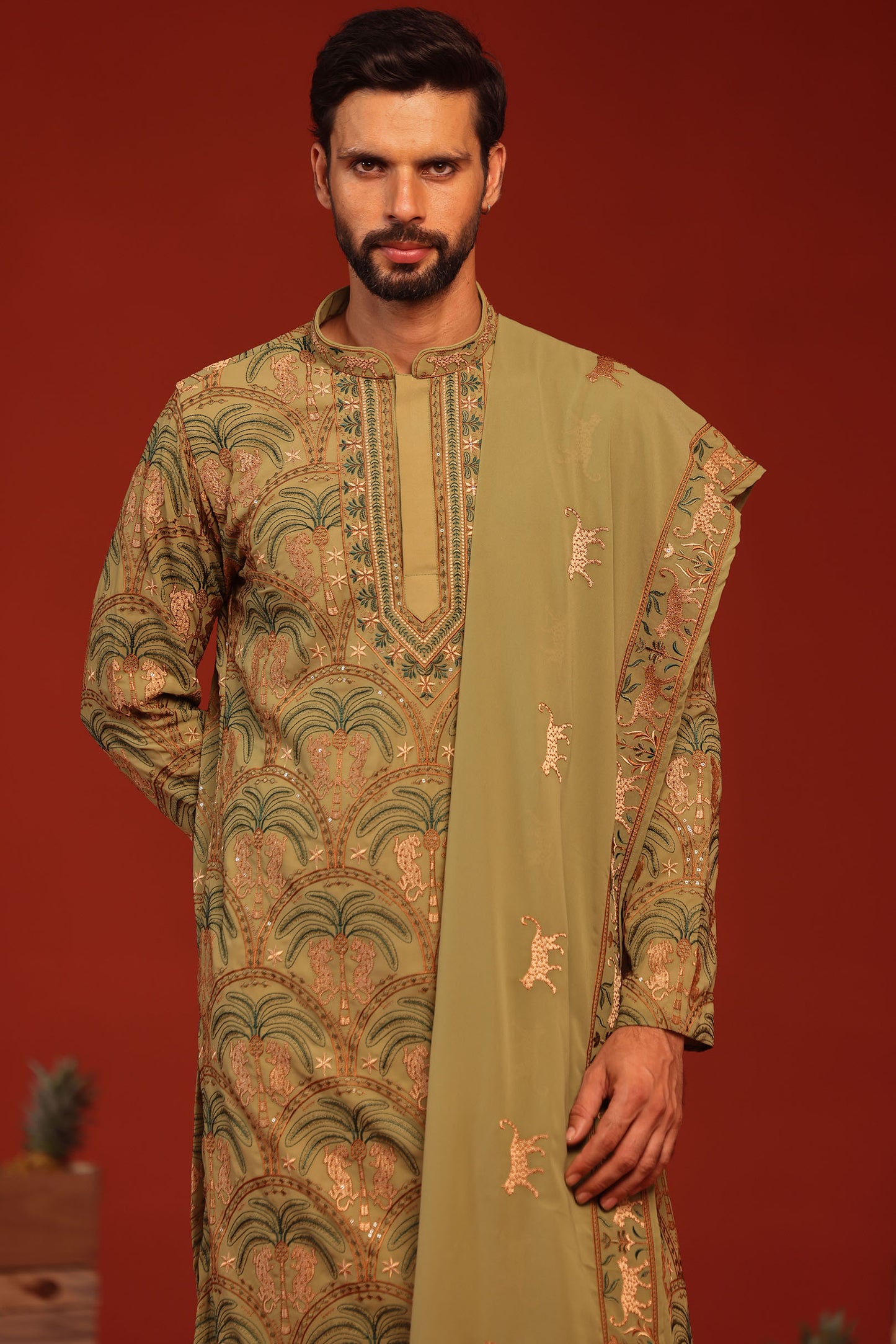 ANVAY MEHANDI KURTA SET