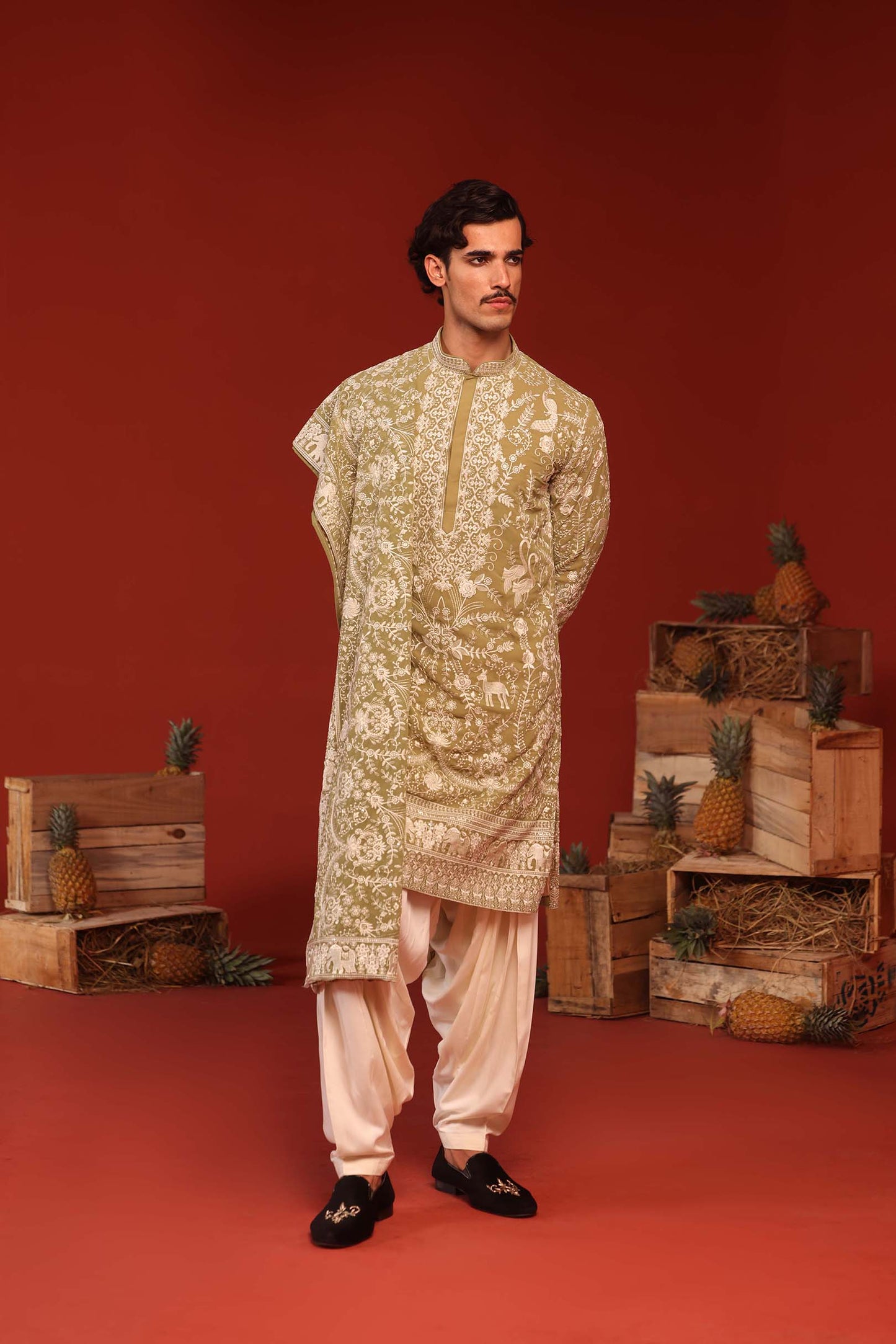 MRITYUNJAY MEHANDI KURTA SET
