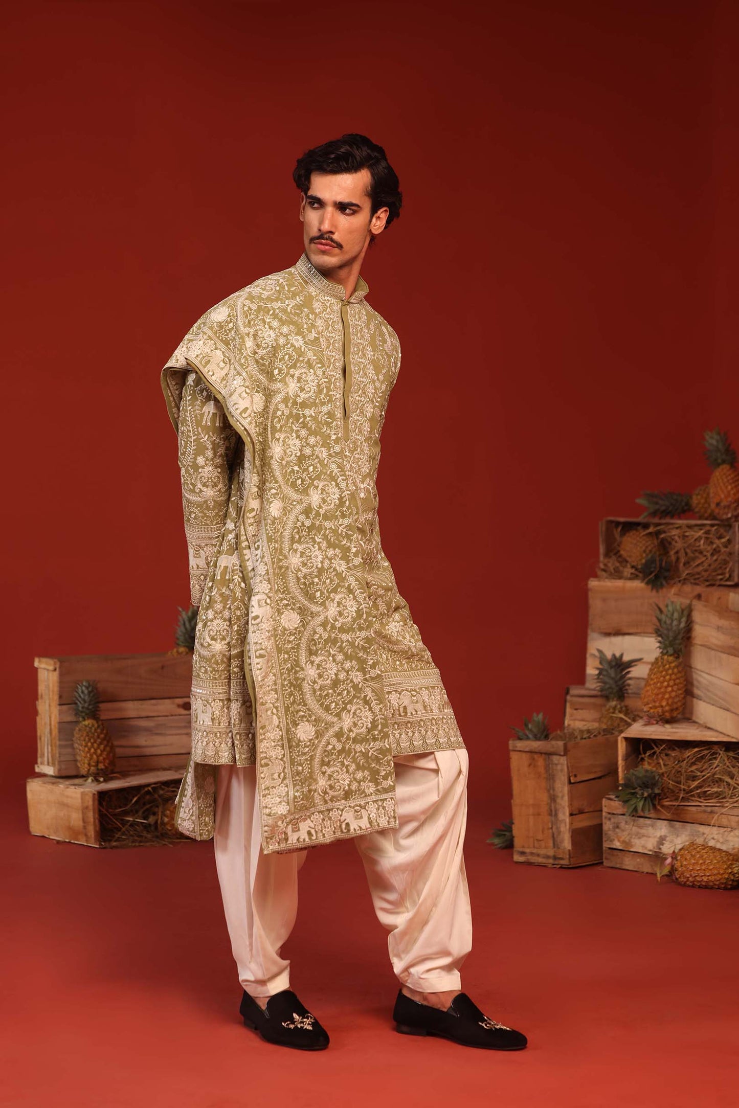 MRITYUNJAY MEHANDI KURTA SET