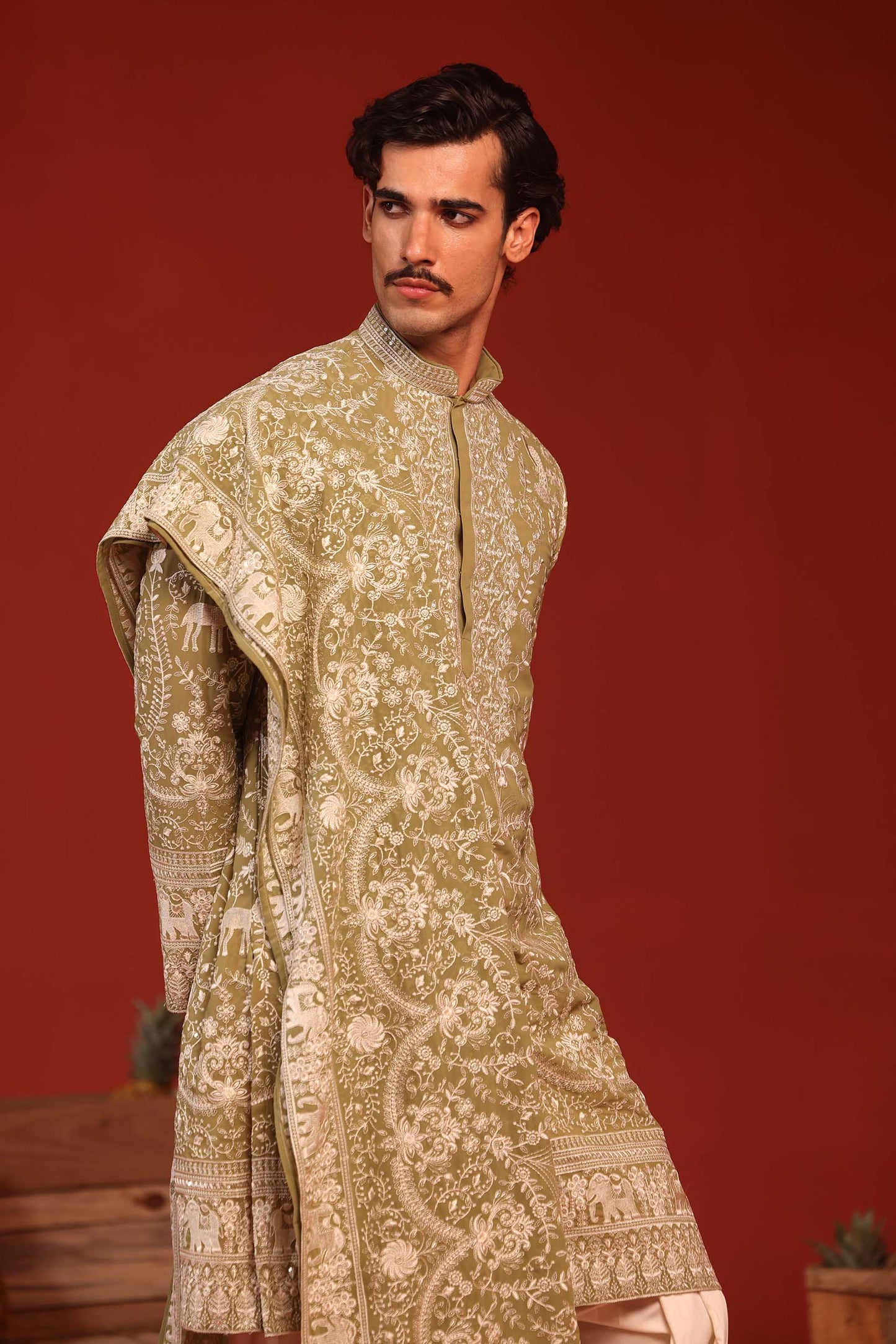 MRITYUNJAY MEHANDI KURTA SET