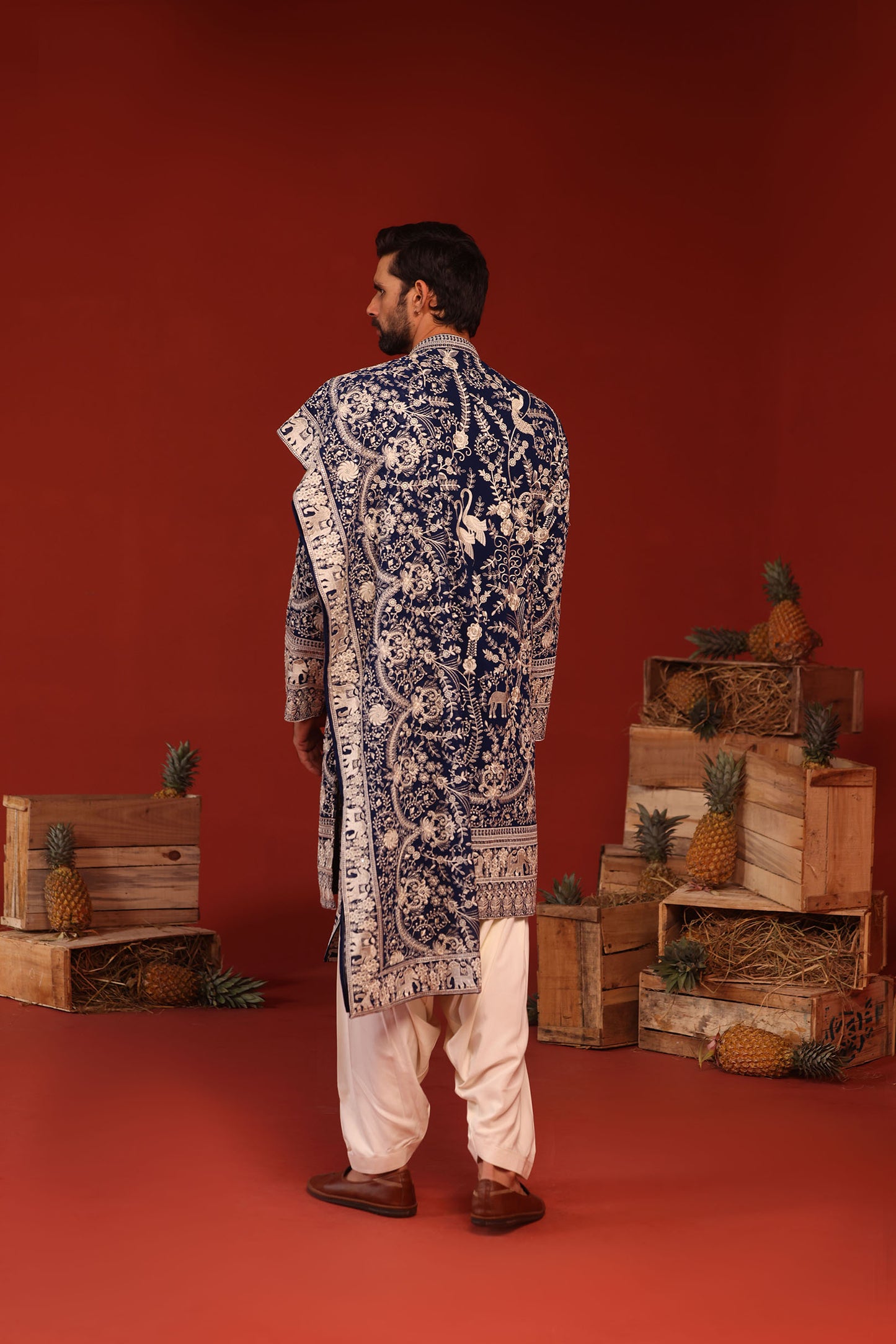 CHARVIK ROYAL BLUE KURTA SET