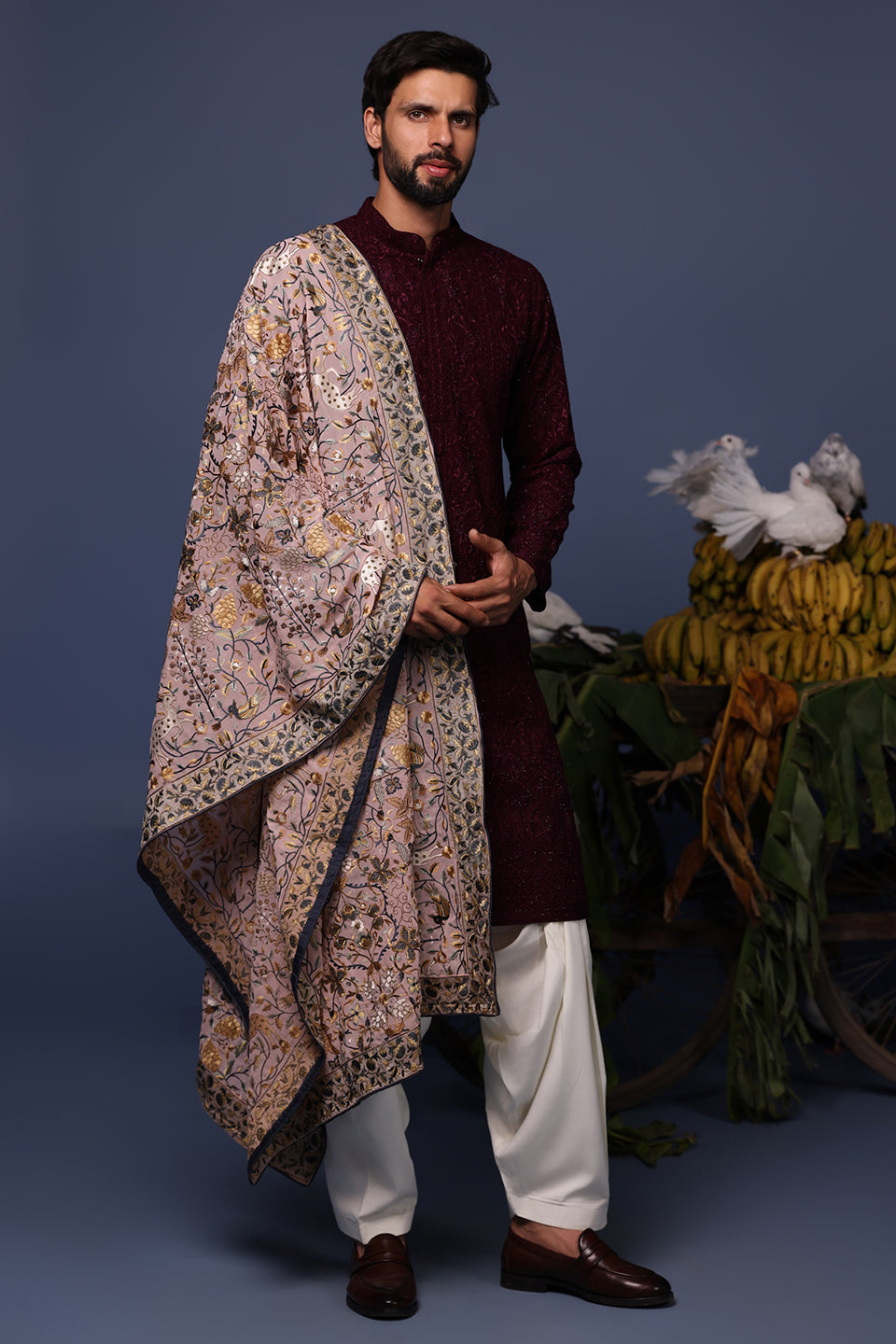 RAFI WINE KURTA SET
