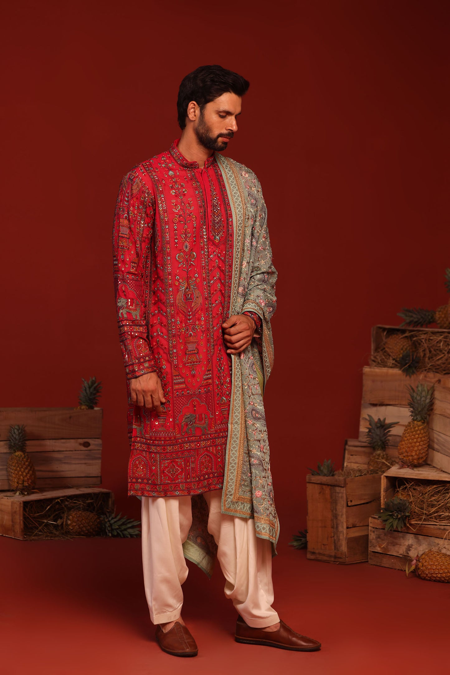 TEJASV HOT PINK KURTA SET