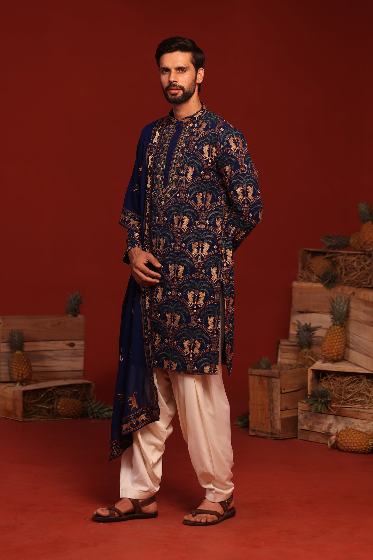 TANVITH NAVY BLUE KURTA SET