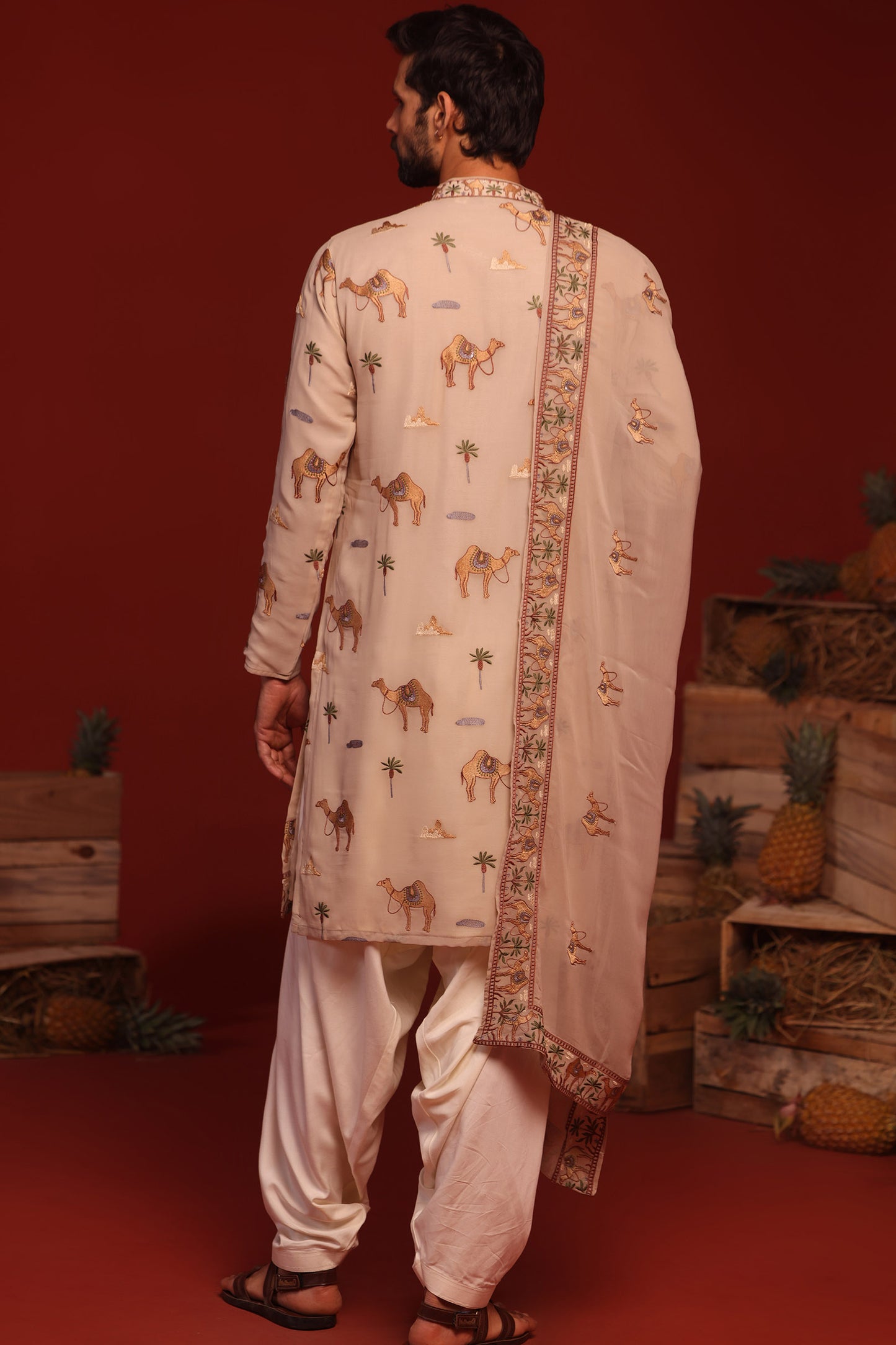BRIJA BEIGE KURTA SET