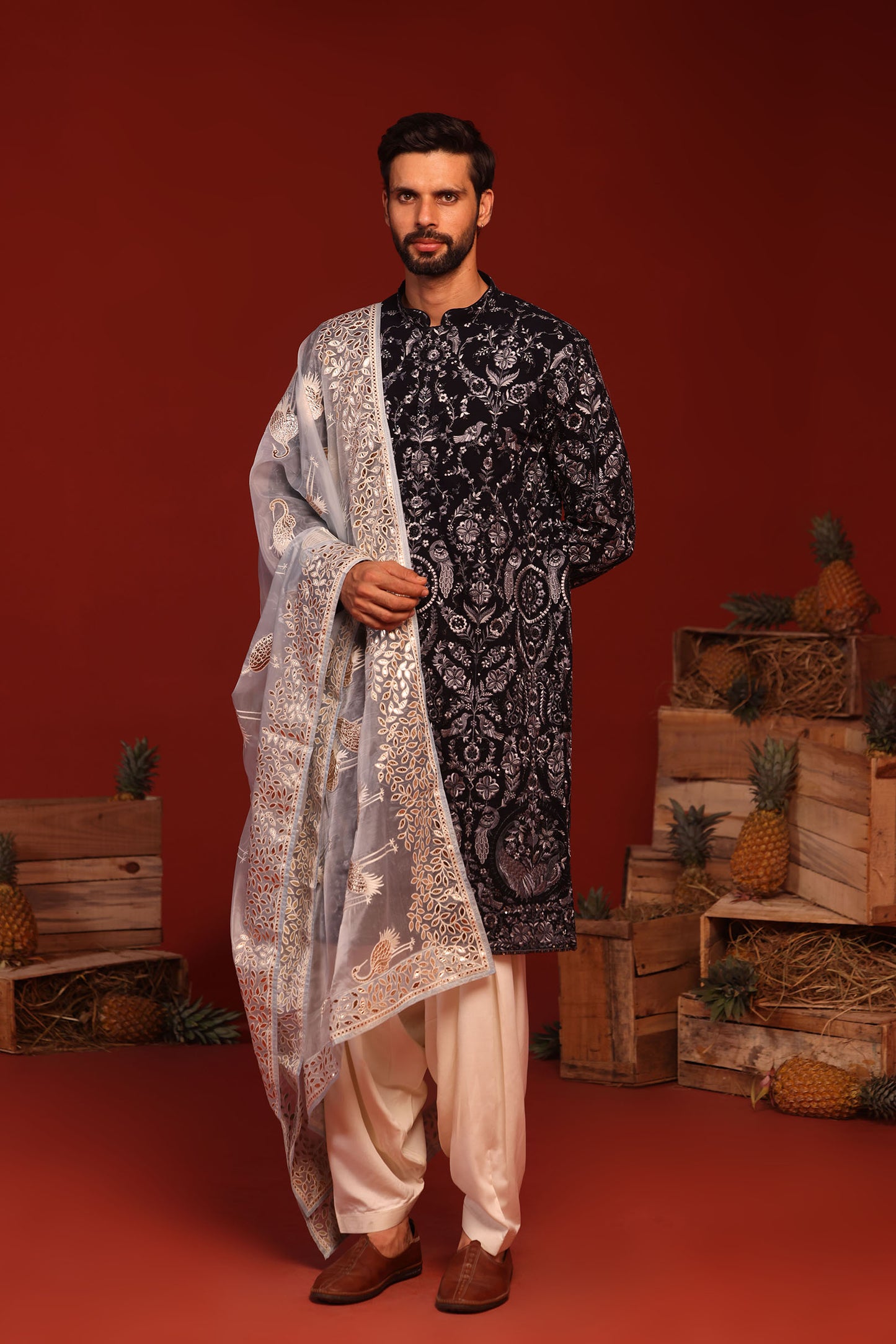RUHIT NAVY BLUE KURTA SET