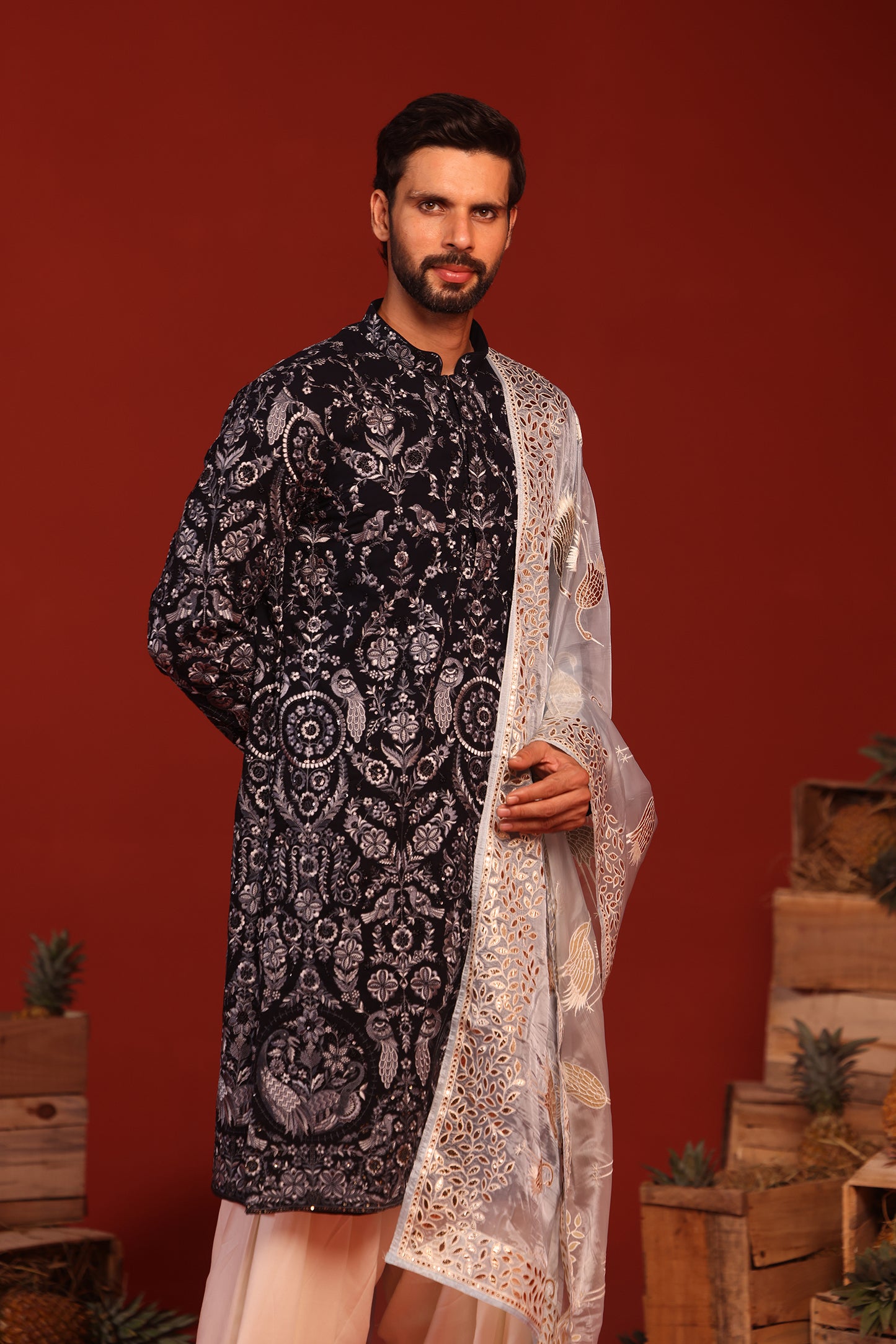 RUHIT NAVY BLUE KURTA SET