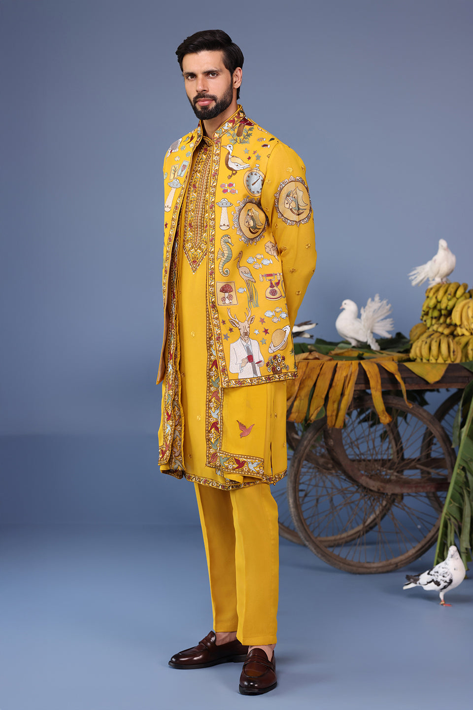 KAINAAT HALDI KURTA JACKET SET