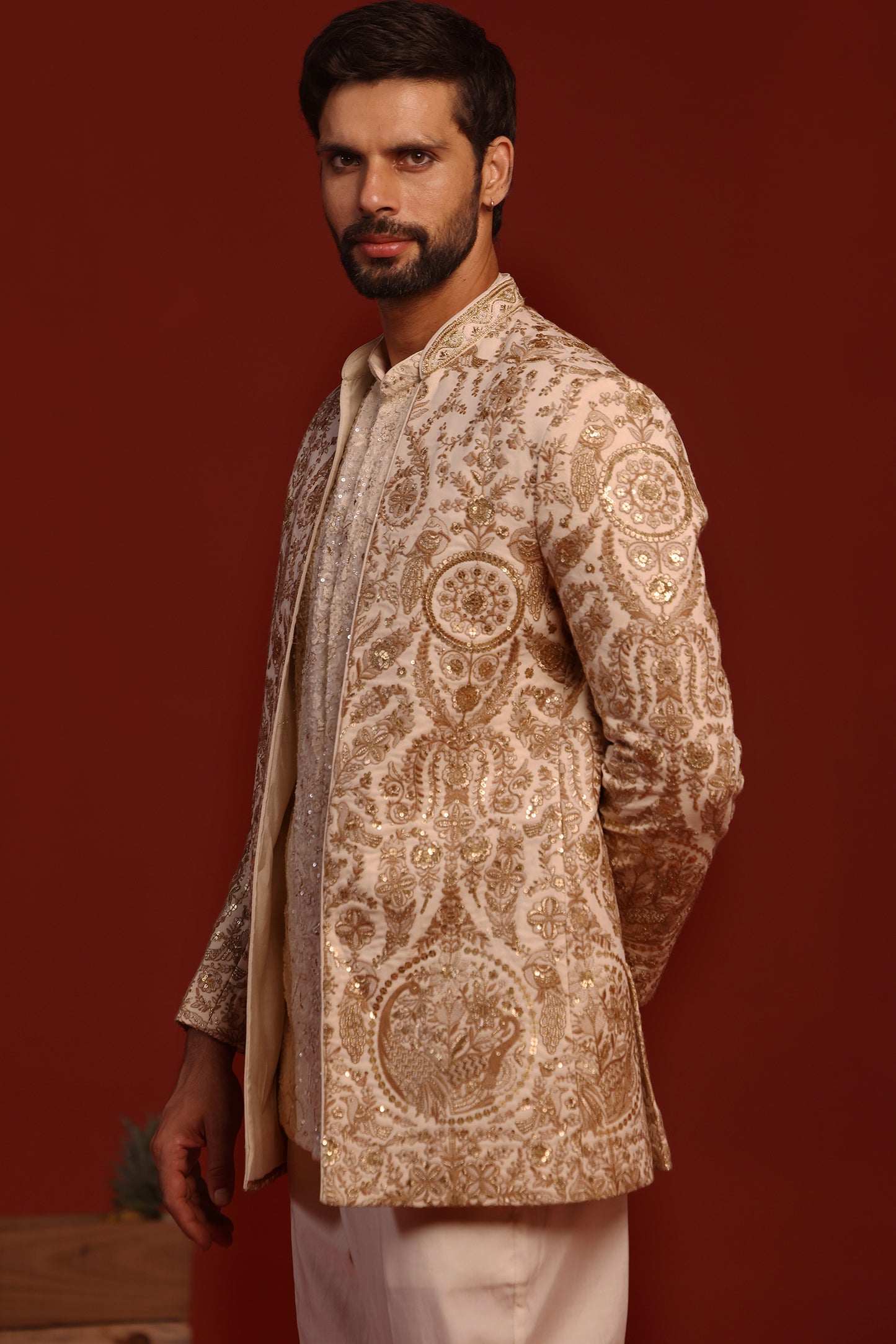 ADHYAAY IVORY JODHPURI SET