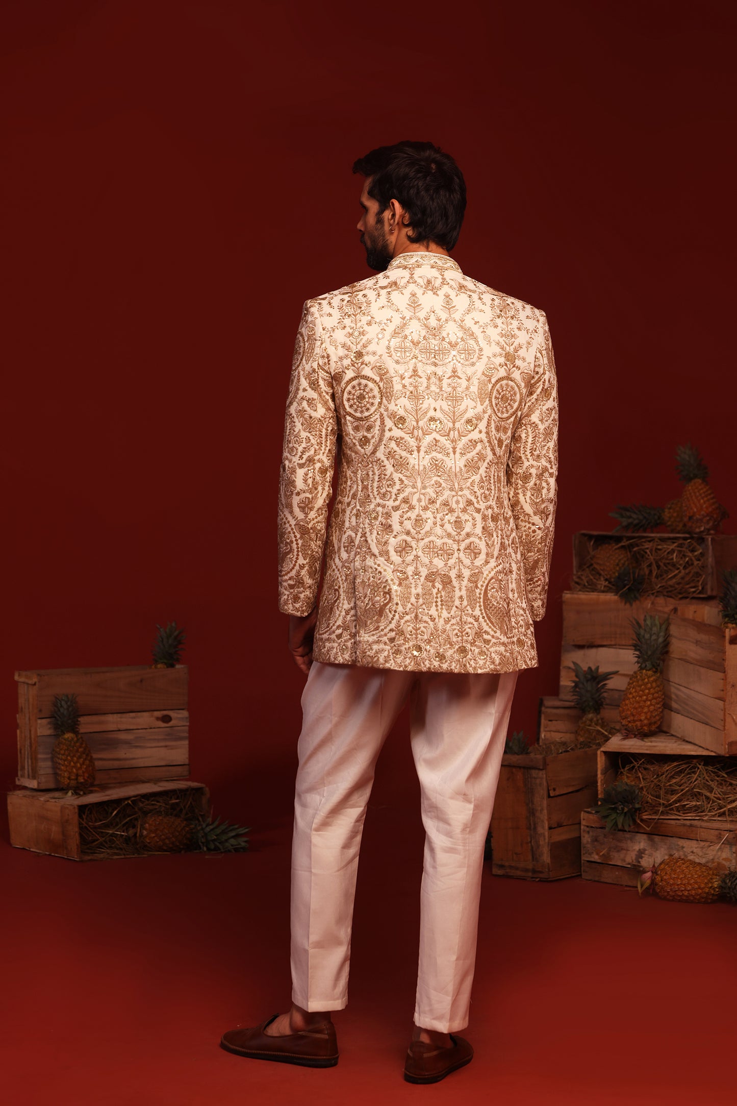 ADHYAAY IVORY JODHPURI SET