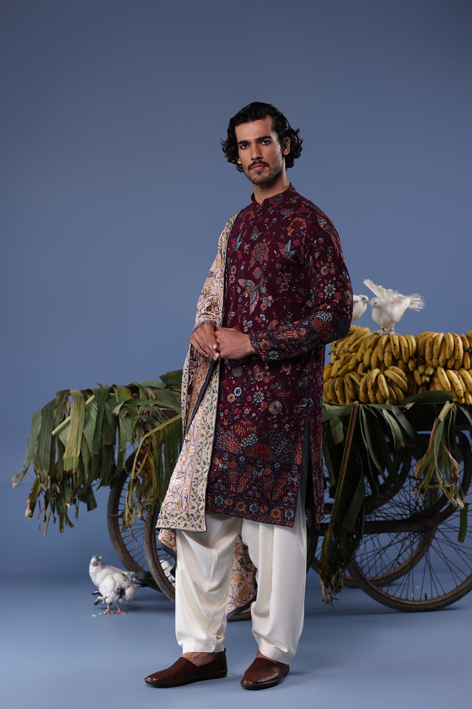 GUL WINE KURTA SET
