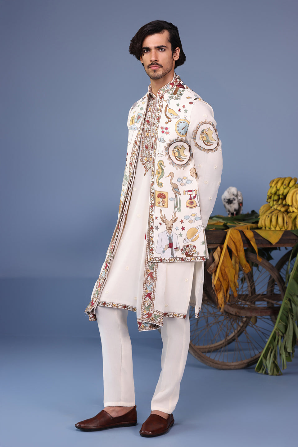 KAINAAT IVORY KURTA JACKET SET
