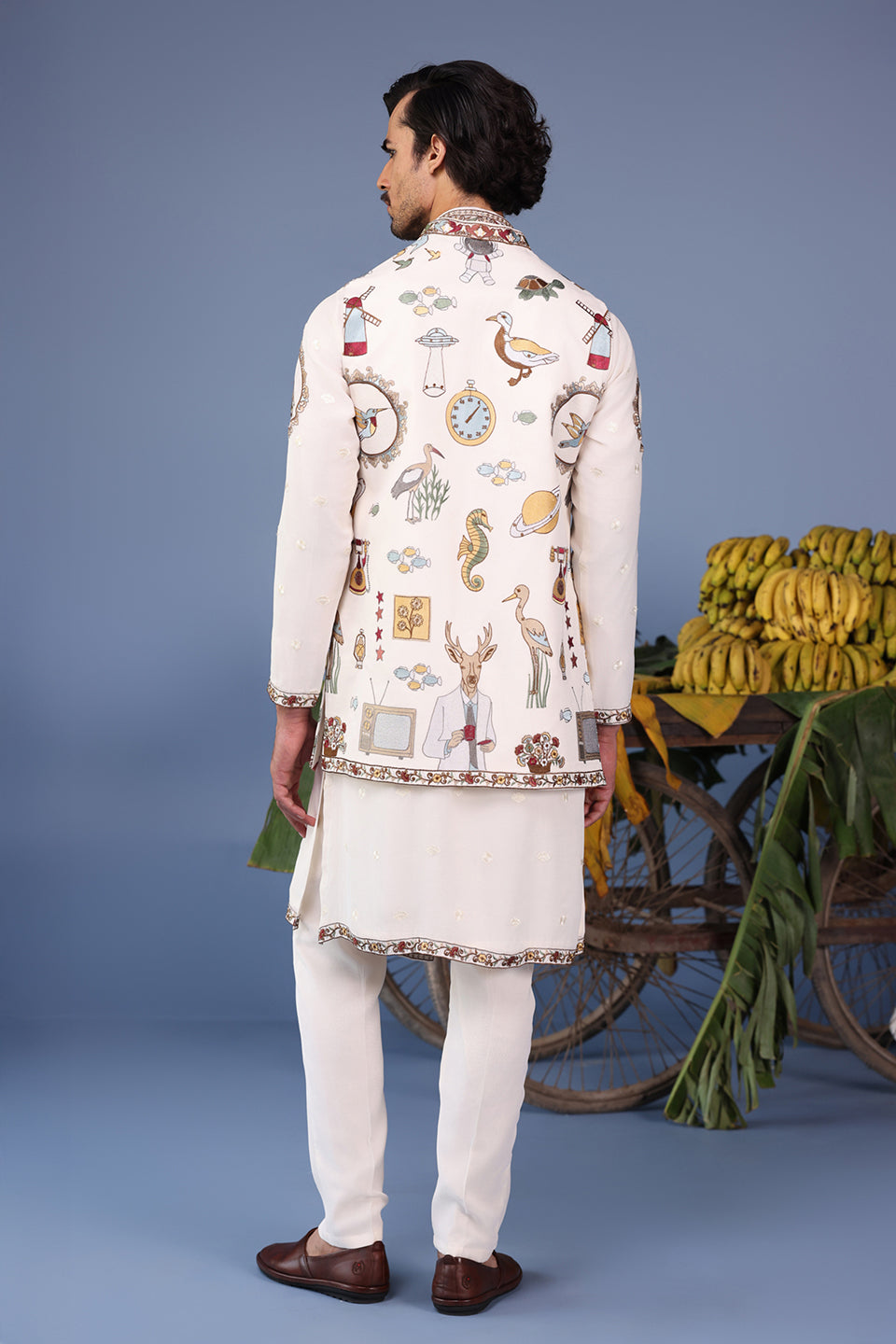 KAINAAT IVORY KURTA JACKET SET