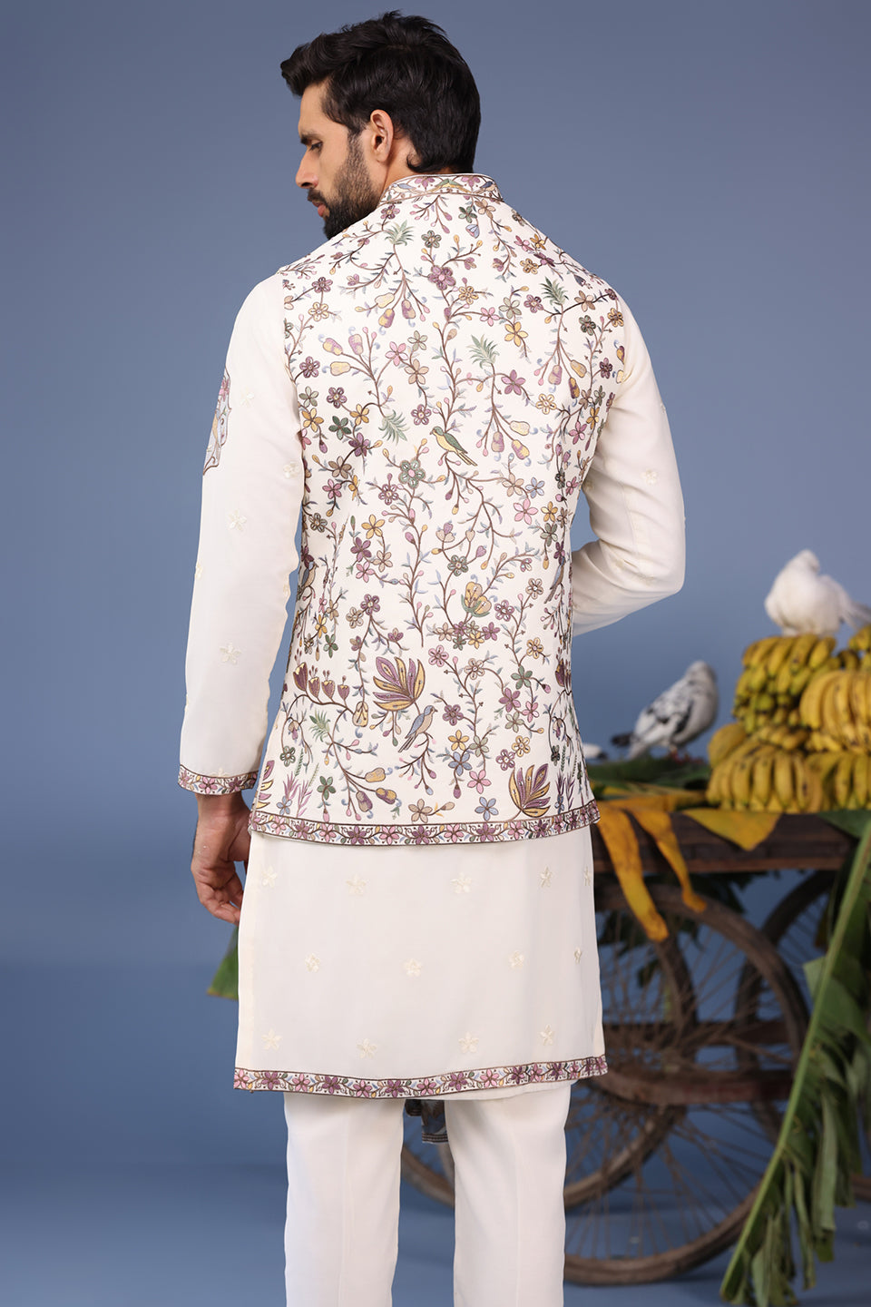 ASIM WILD GRACE IVORY KURTA JACKET SET