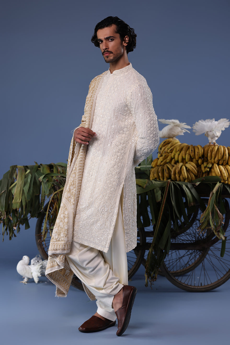 ARHAM CREAM KURTA SET