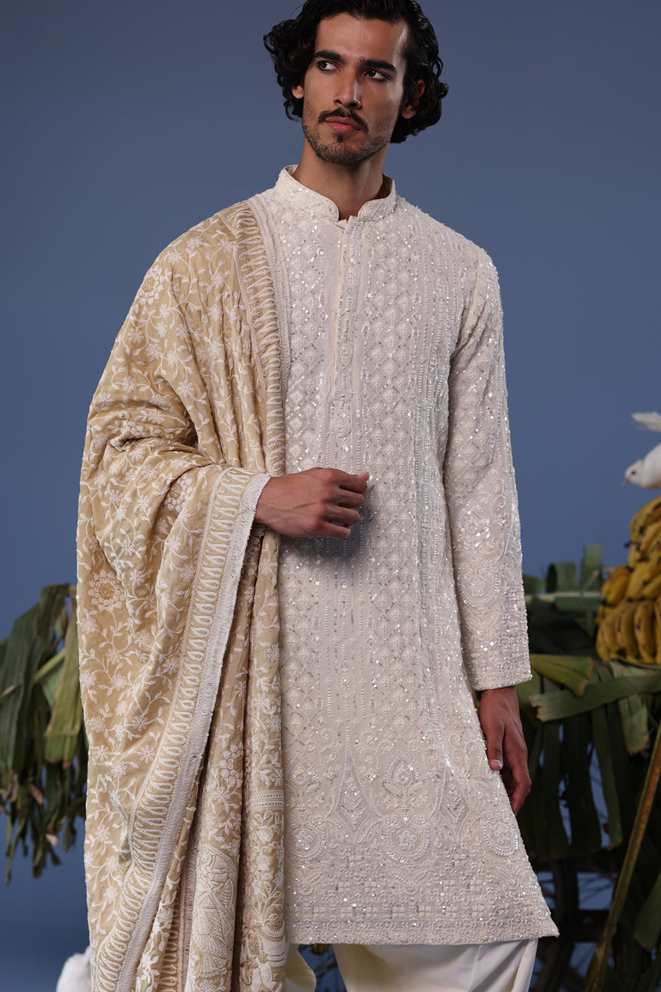 ARHAM CREAM KURTA SET