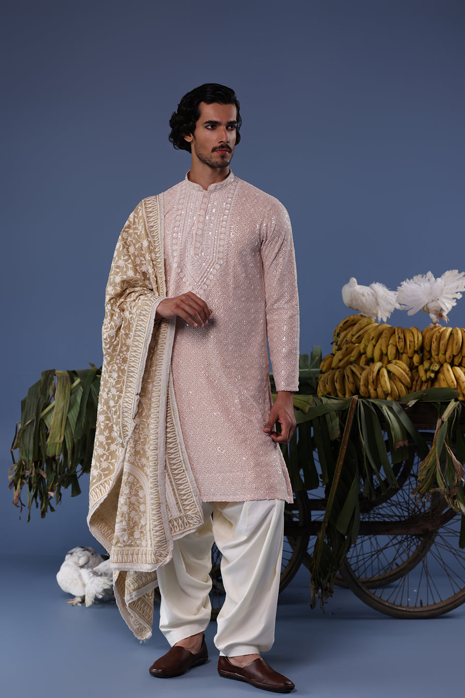 BASIR PINK KURTA SET
