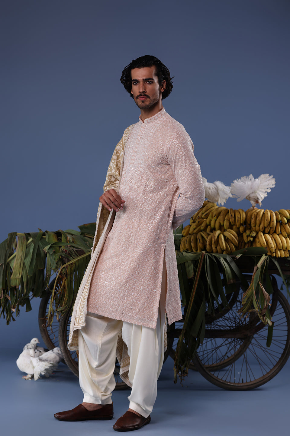 BASIR PINK KURTA SET