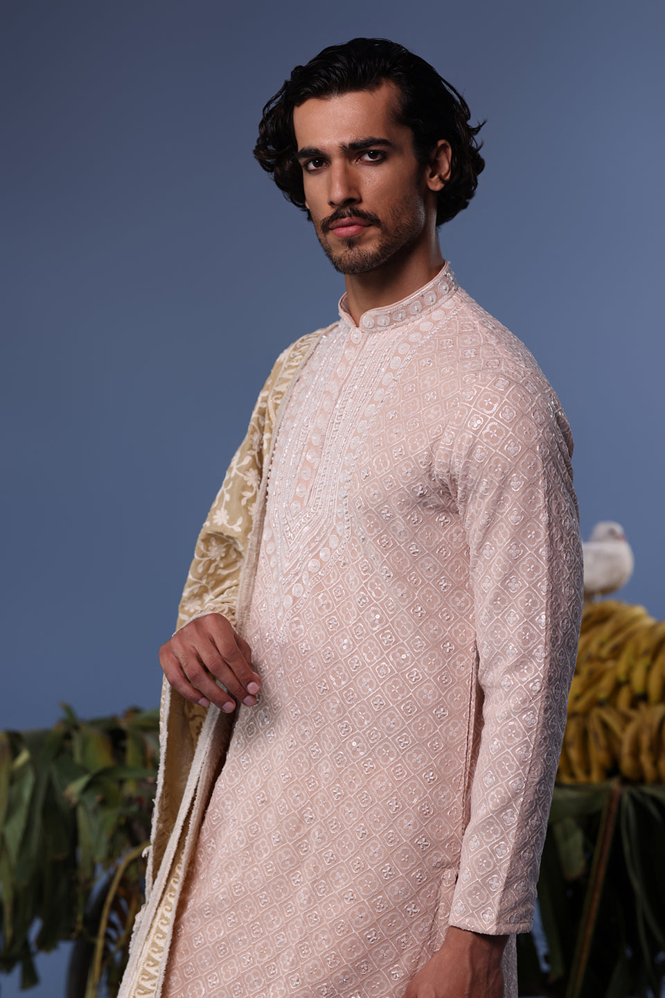 BASIR PINK KURTA SET