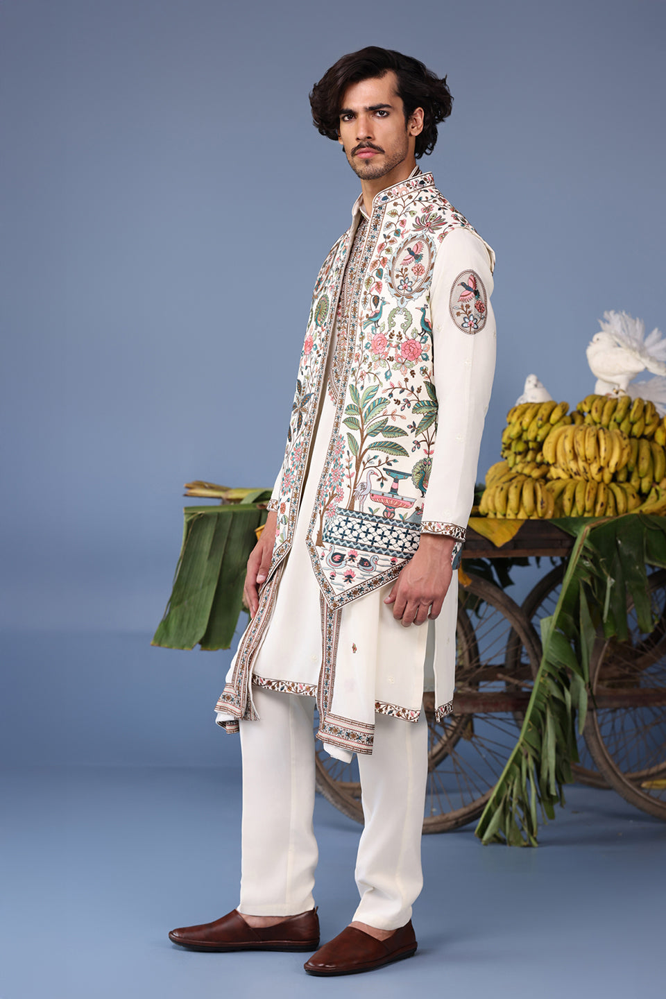 BILAL IVORY KURTA JACKET SET