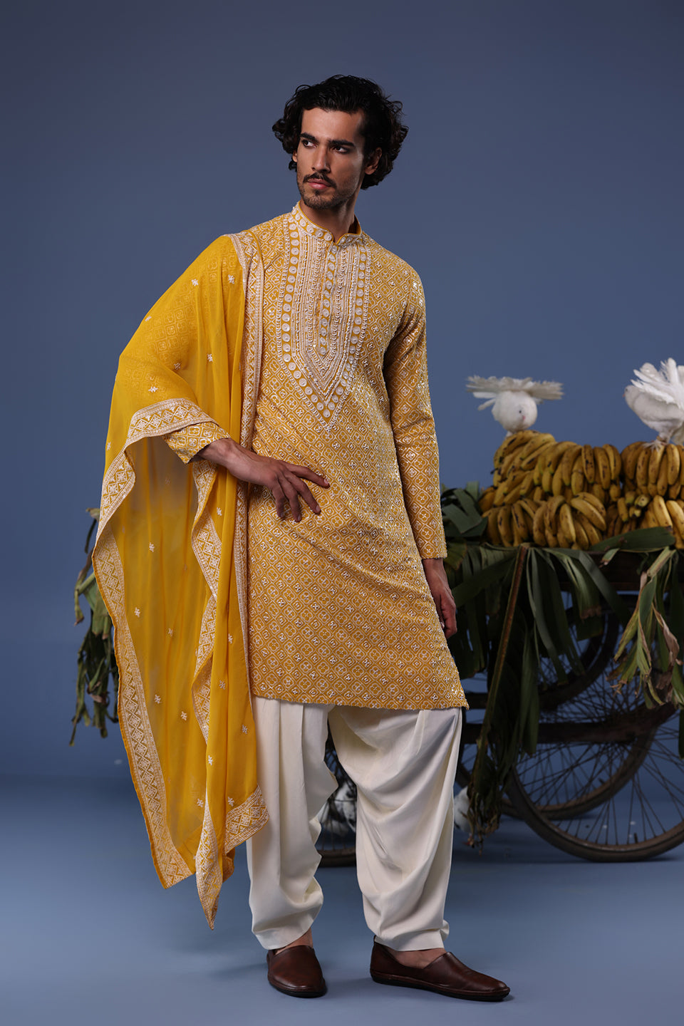 SHEHROZ HALDI KURTA SET