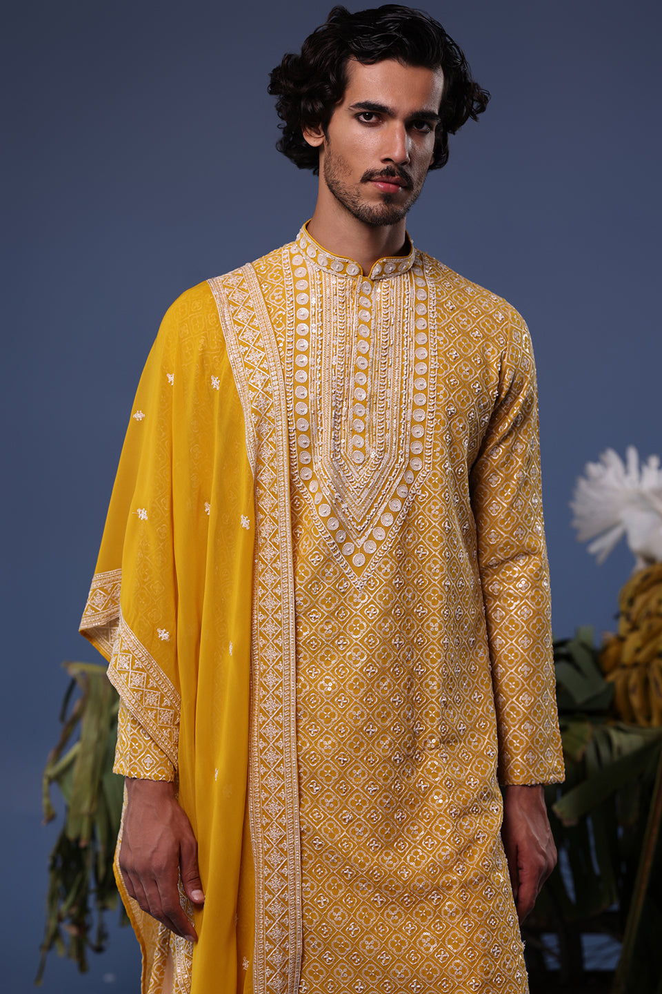 SHEHROZ HALDI KURTA SET