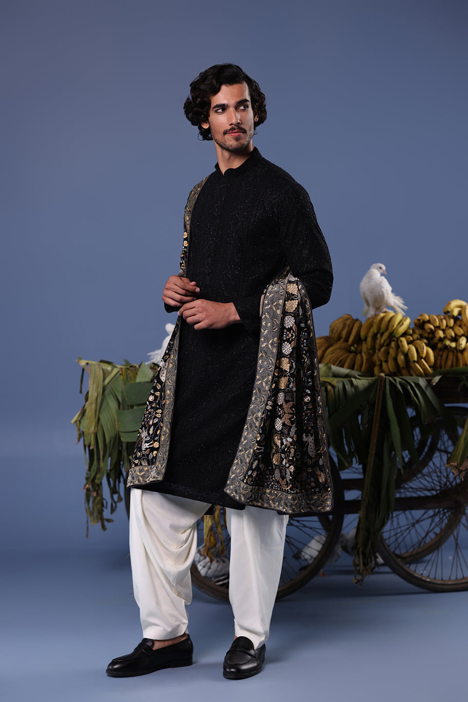 KASHIF BLACK KURTA SET