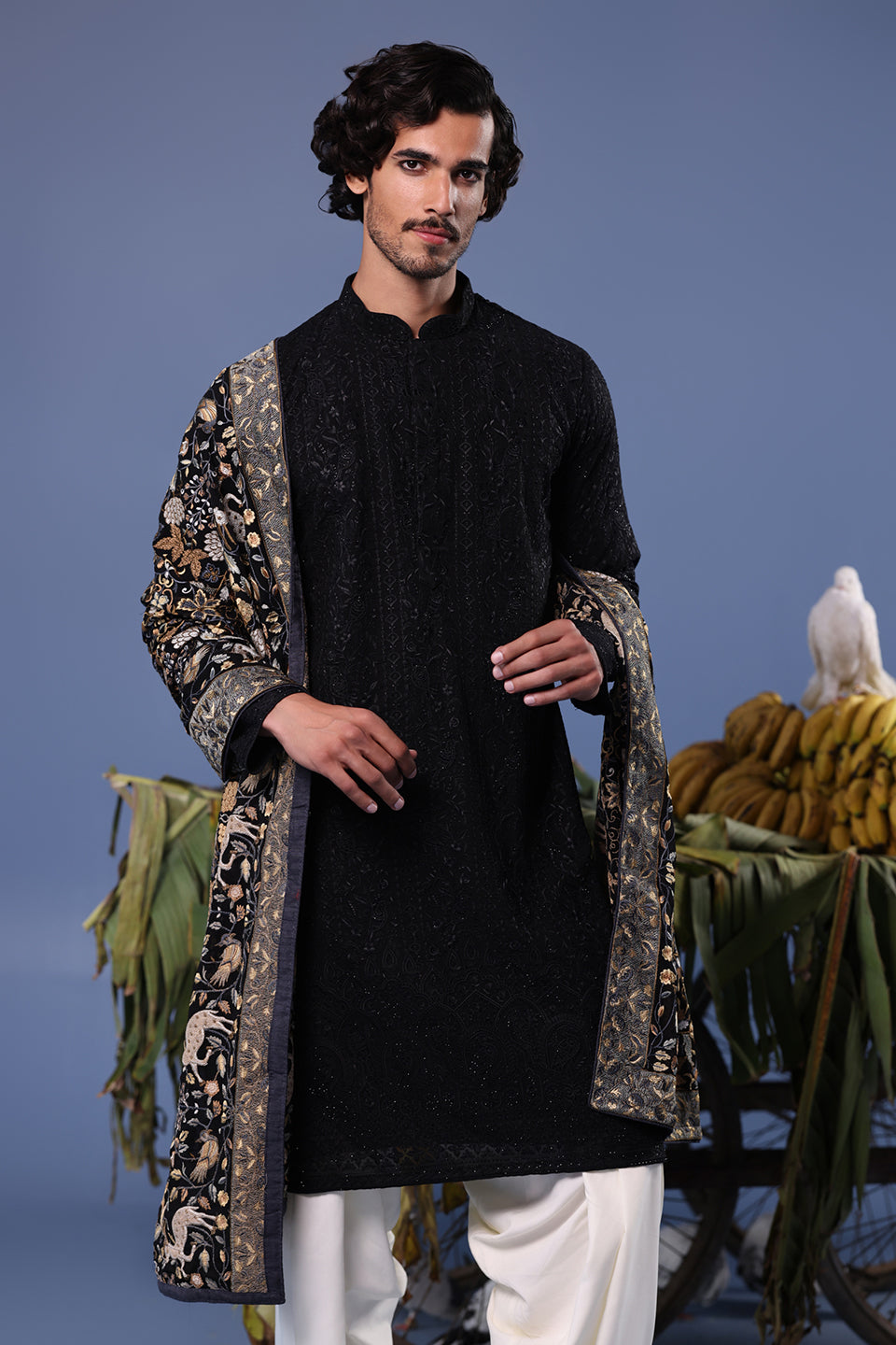 KASHIF BLACK KURTA SET