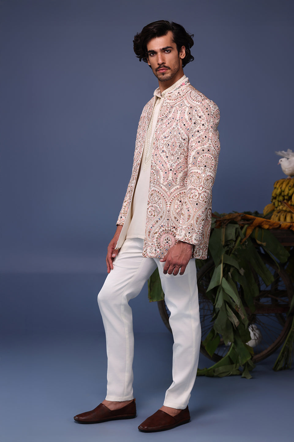 IDREES KASHMIRI MULTI COLOURED JODHPURI SET