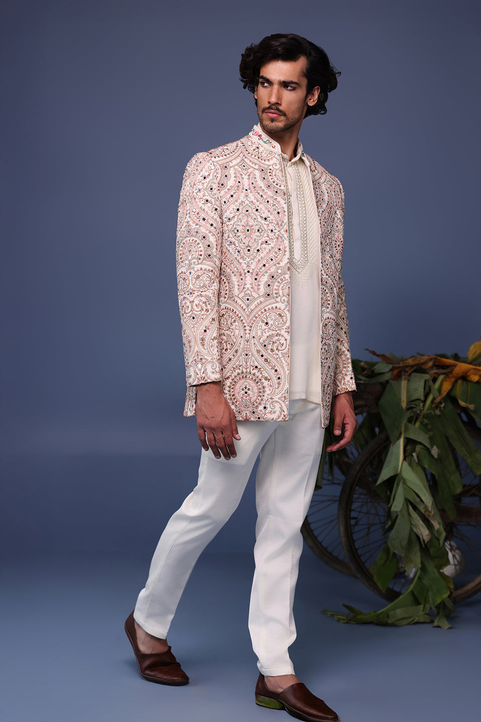 IDREES KASHMIRI MULTI COLOURED JODHPURI SET