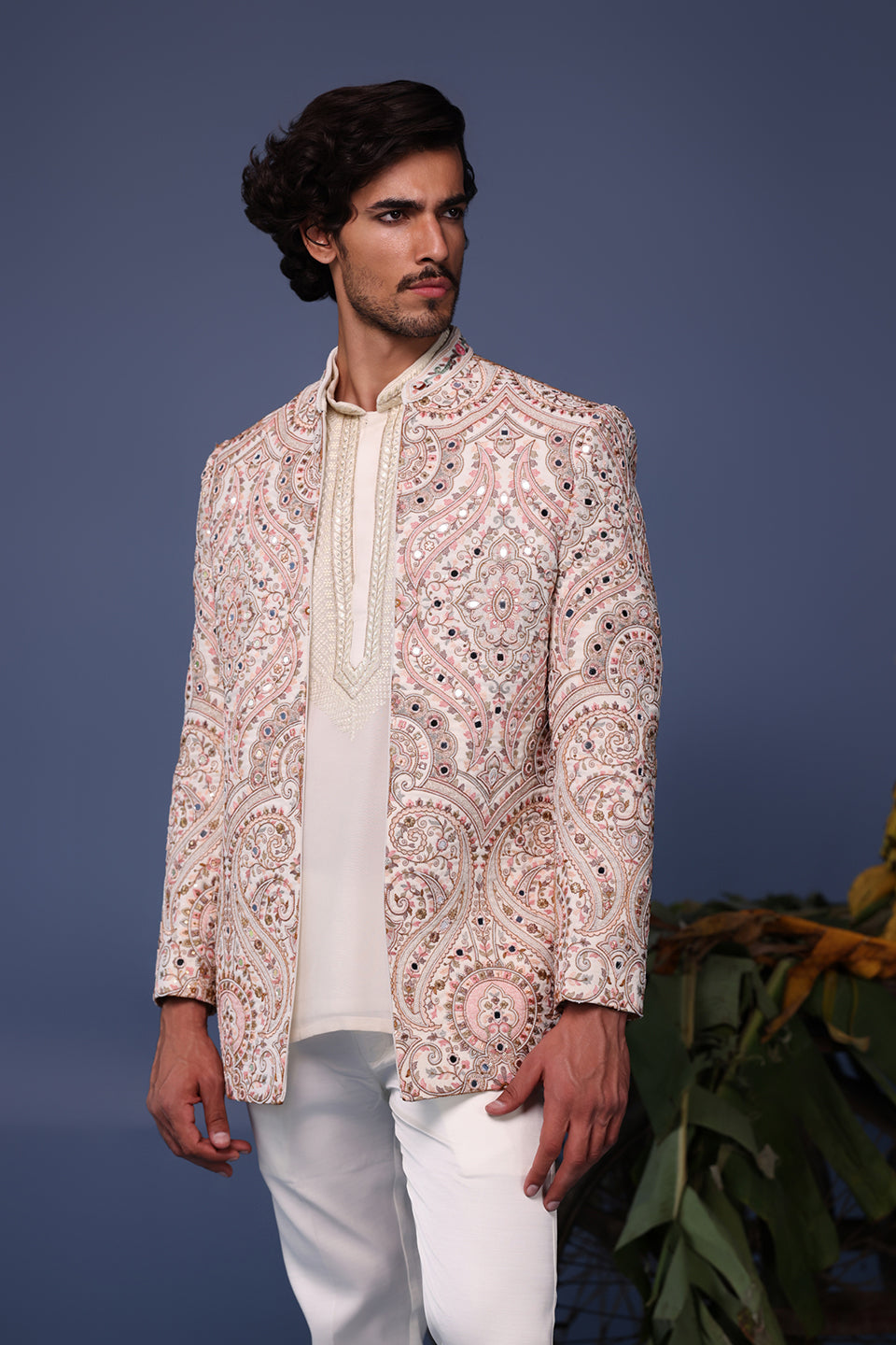 IDREES KASHMIRI MULTI COLOURED JODHPURI SET
