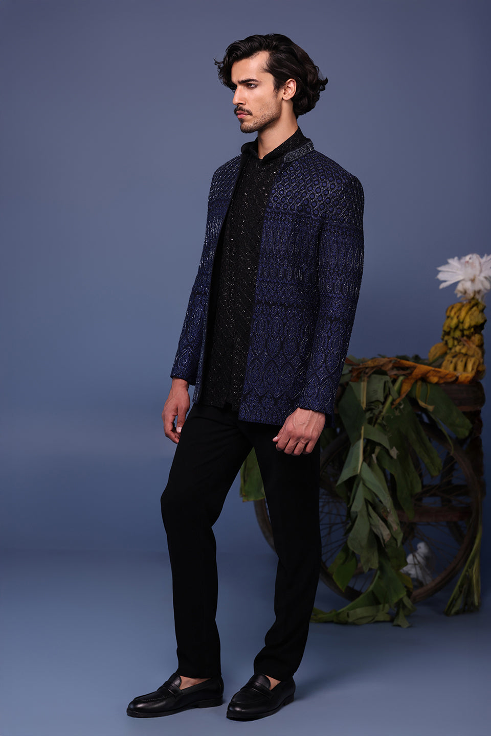 HIFA NAVY BLUE JODHPURI SET