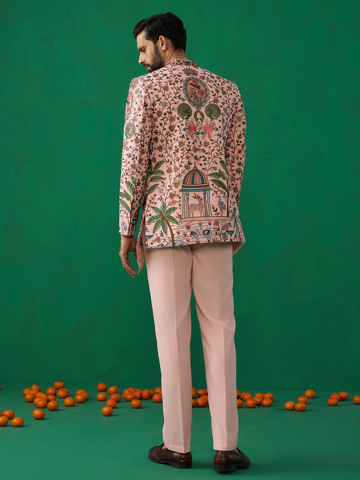 FOUNTAIN PINK JODHPURI SET