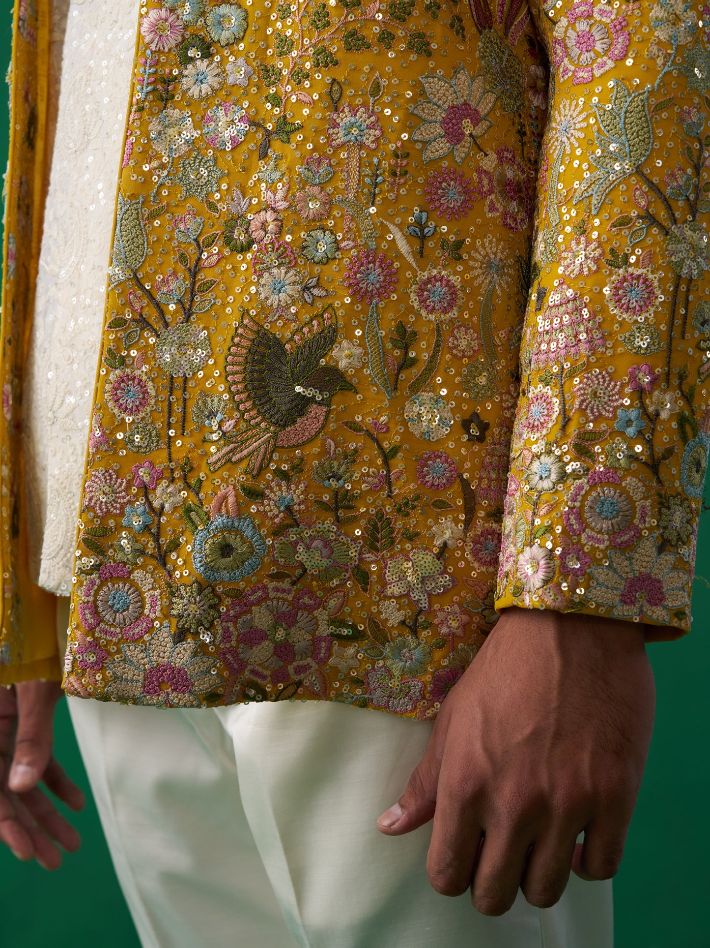 PHOOLPANKH HALDI JODHPURI SET