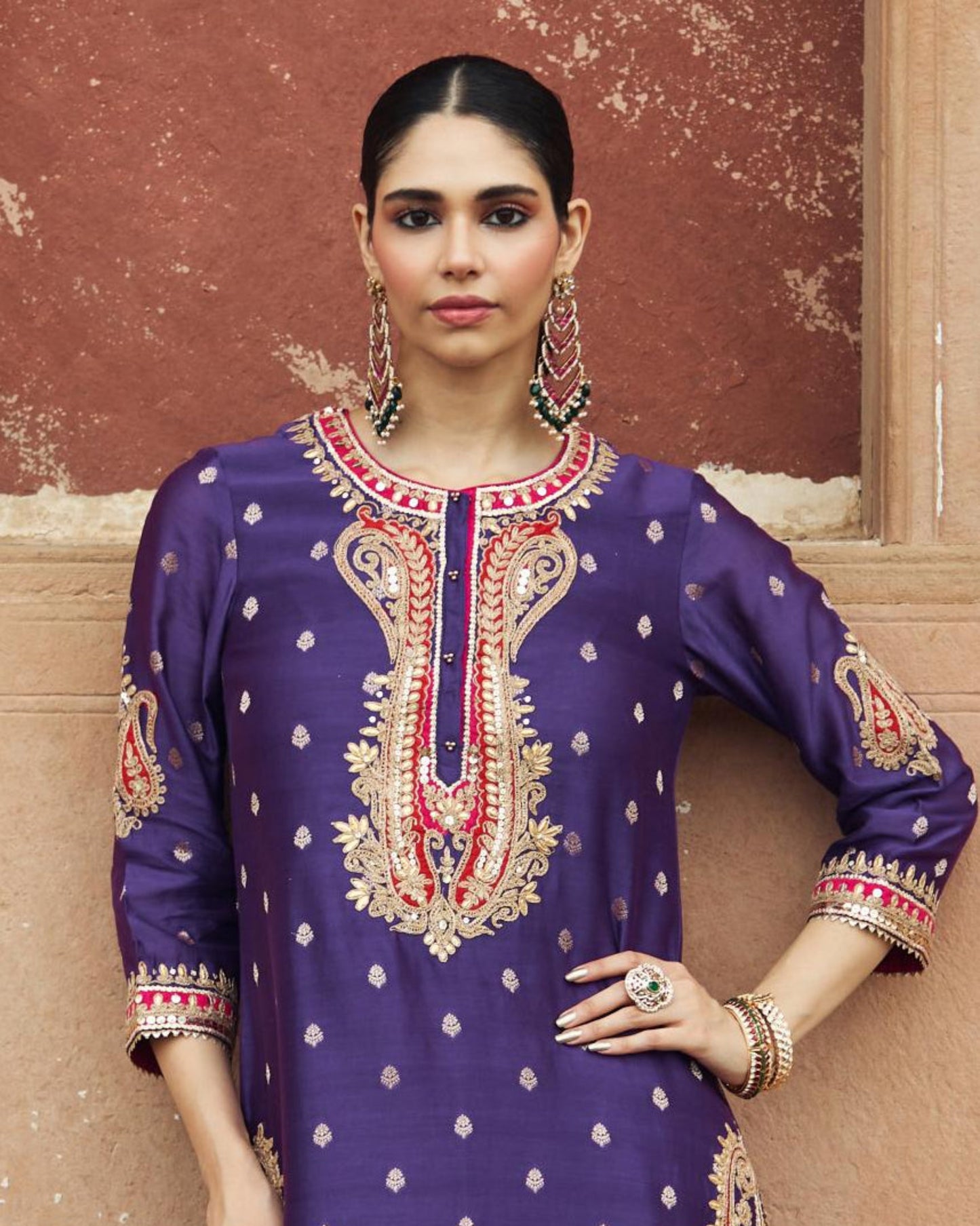FAHMIDA - SHORT KURTA WITH SALWAR