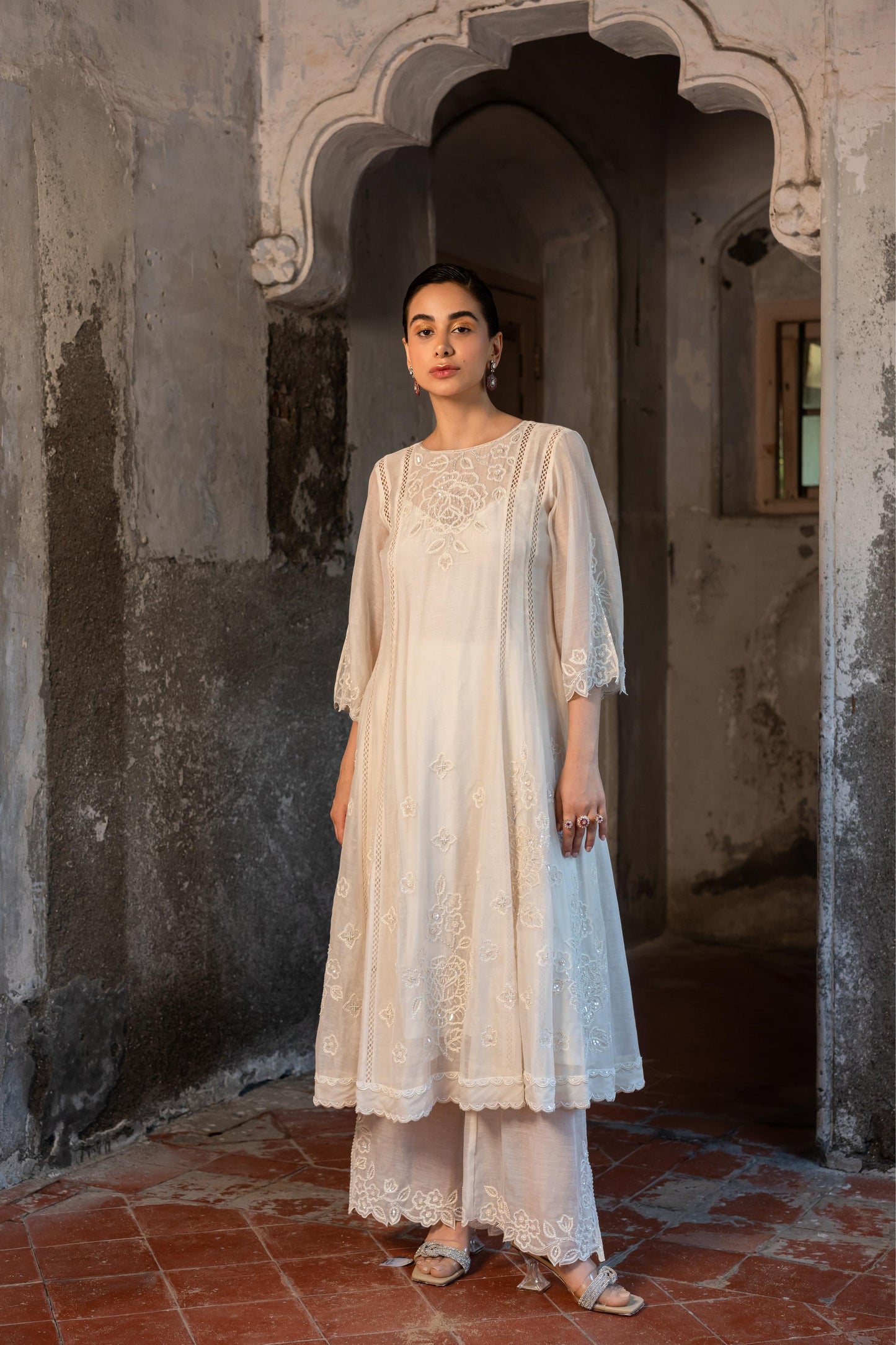 OFF WHITE KURTA SET