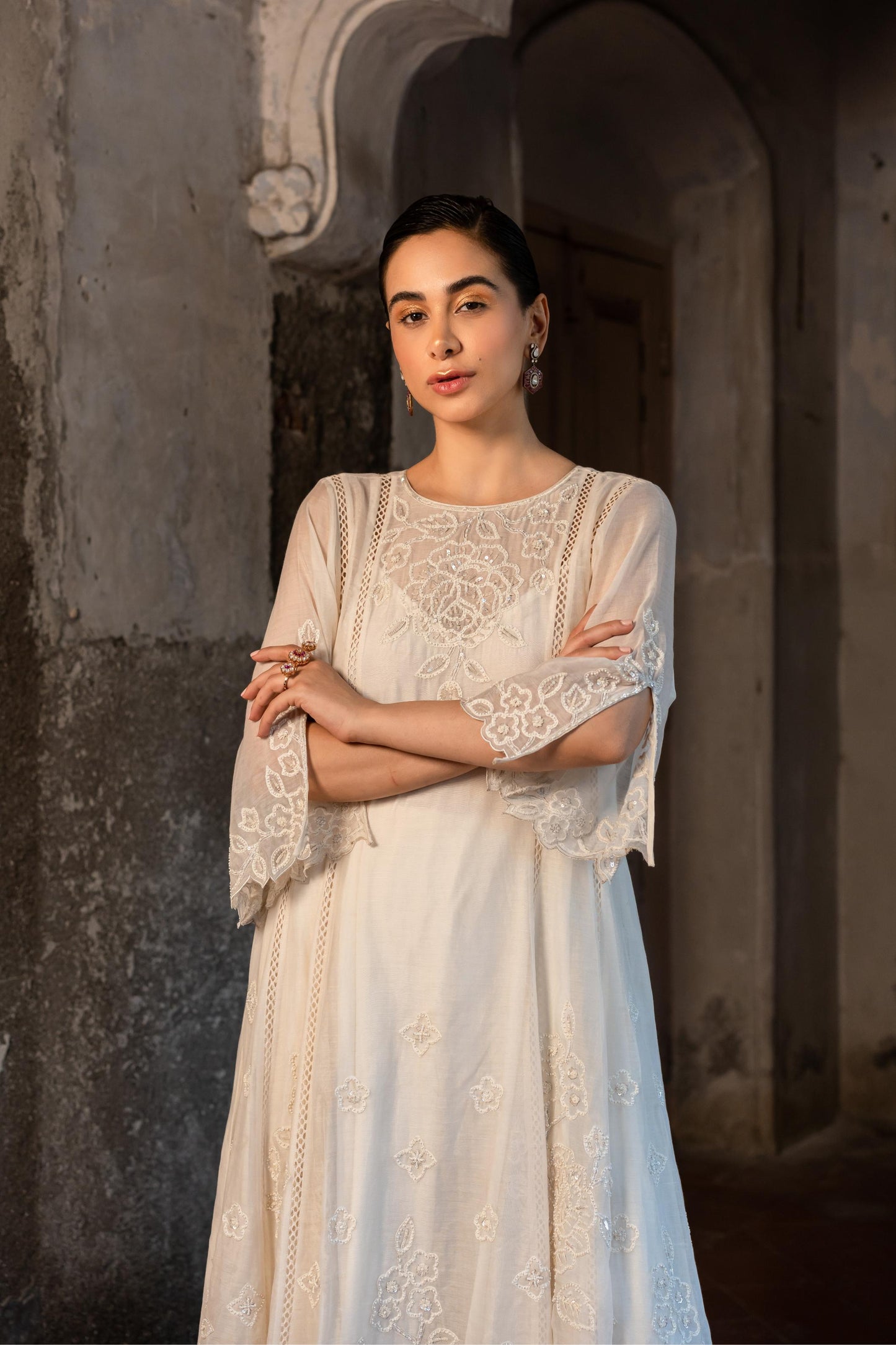 OFF WHITE KURTA SET
