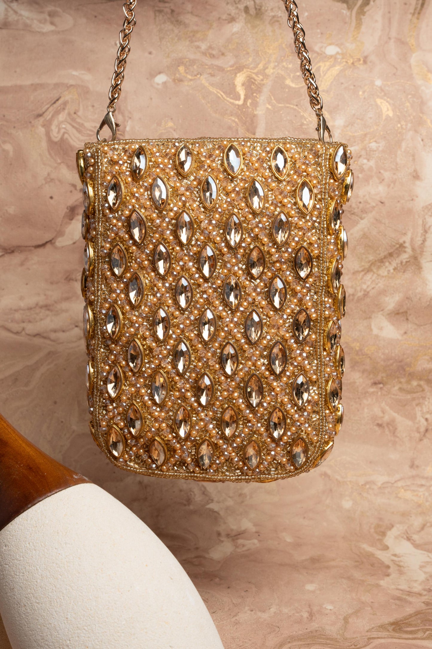 WATER CRYSTAL TRENDY ARMOUR GOLD