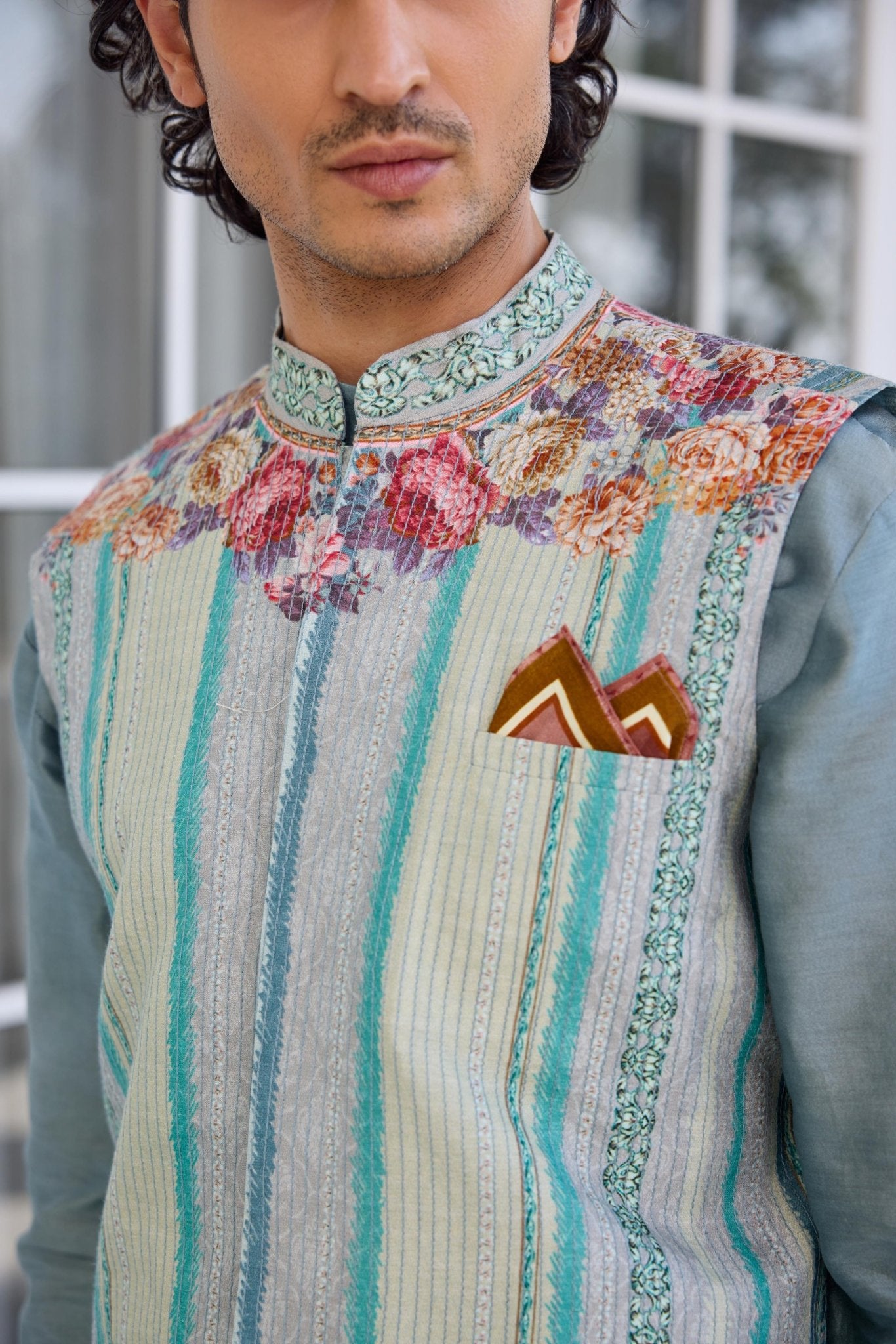 ARAV BANDI SET - White Maison de Couture
