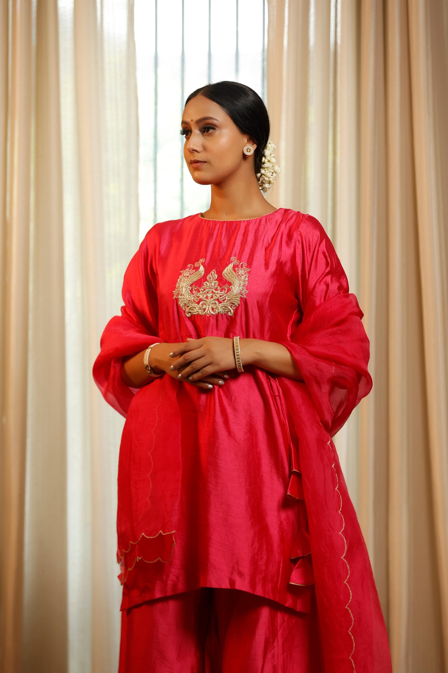 PINK SHORT KURTA SET
