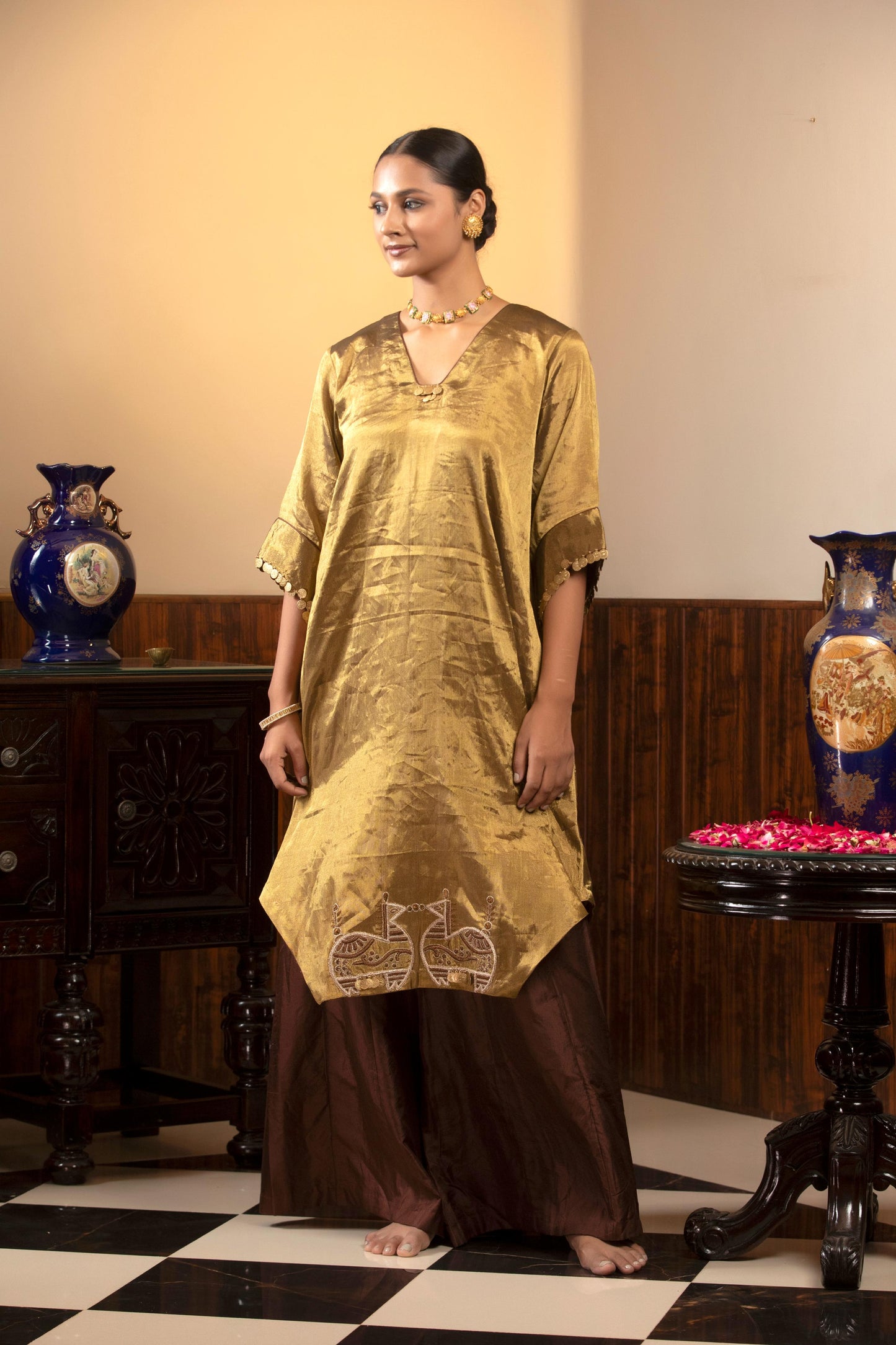 GOLD KURTA SET