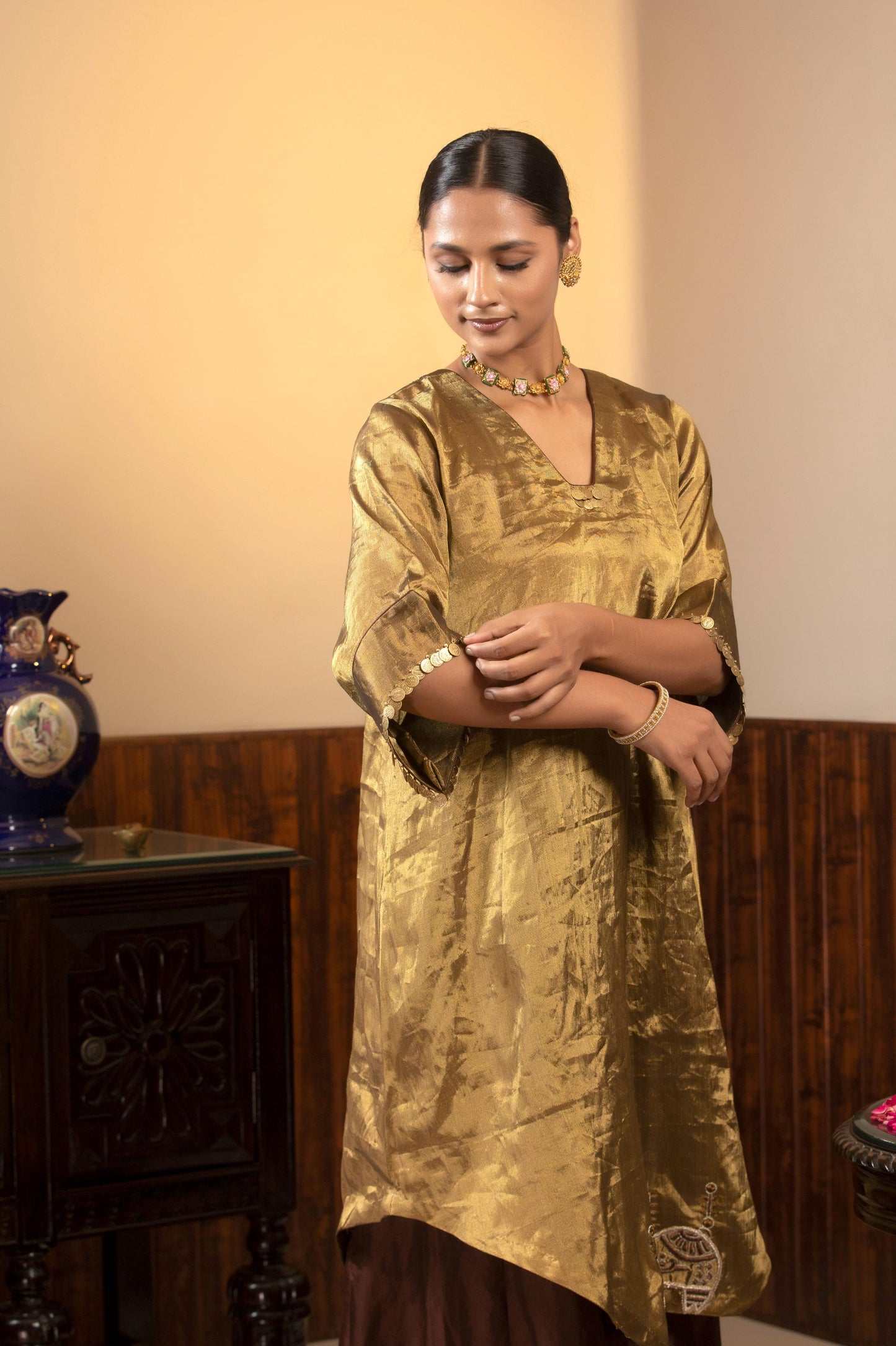 GOLD KURTA SET